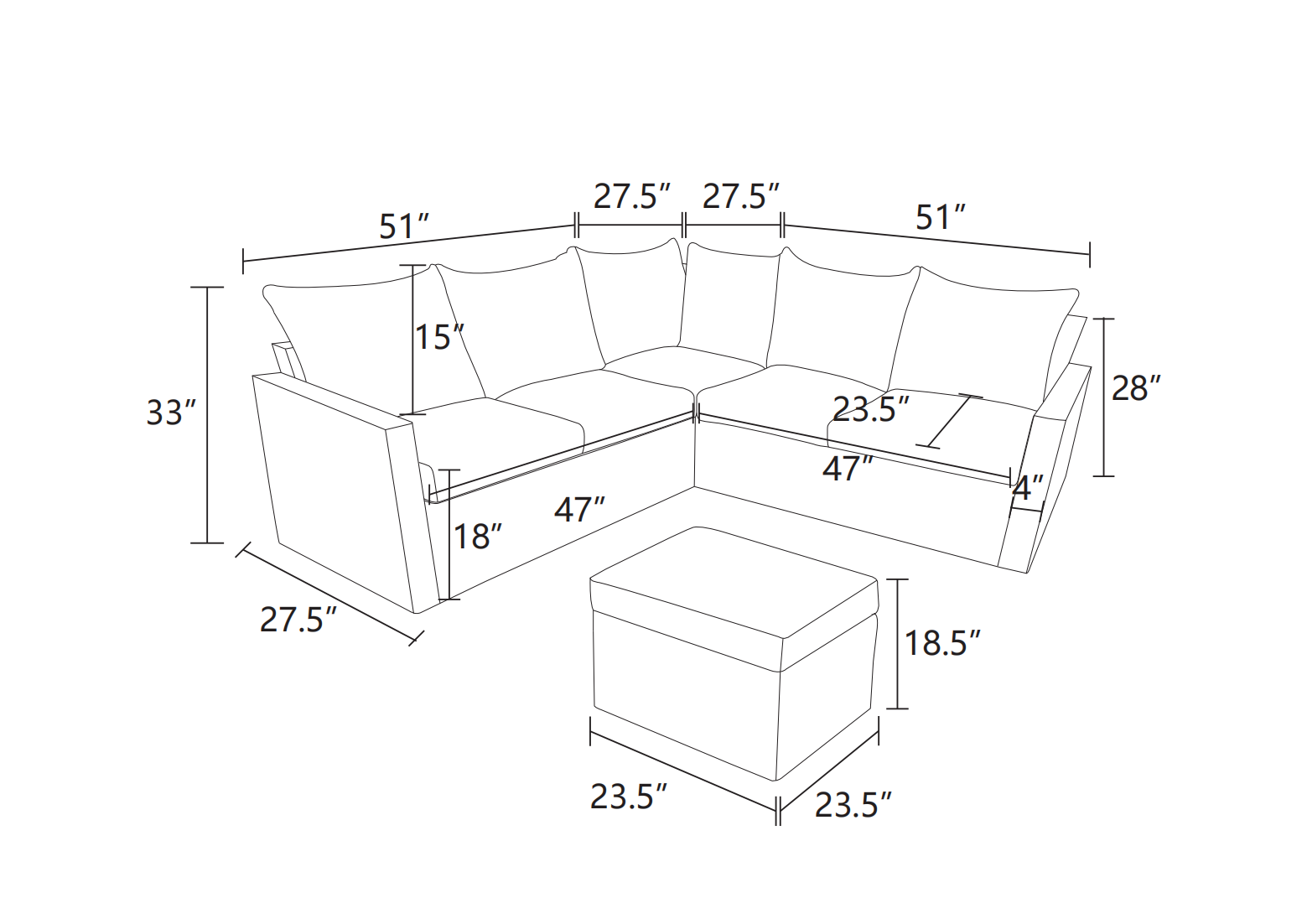 Clearance Los Angeles Fontana, CA (Pickup only) 3-7 Piece Outdoor Sofa