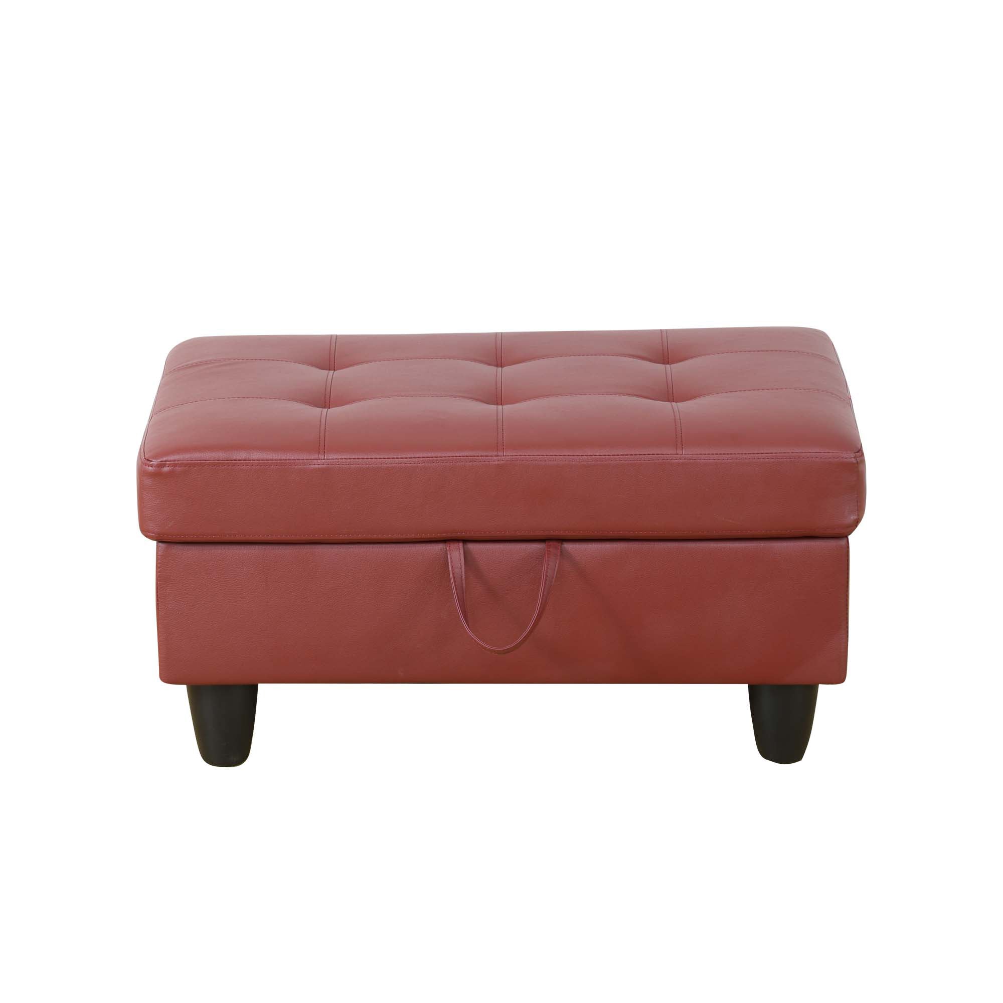Ainehome Send pillow Blue Black Grey White Red Brown Flannel Leather PU PVC Storage Ottoman Living Room Sofa Space Saving Footstool