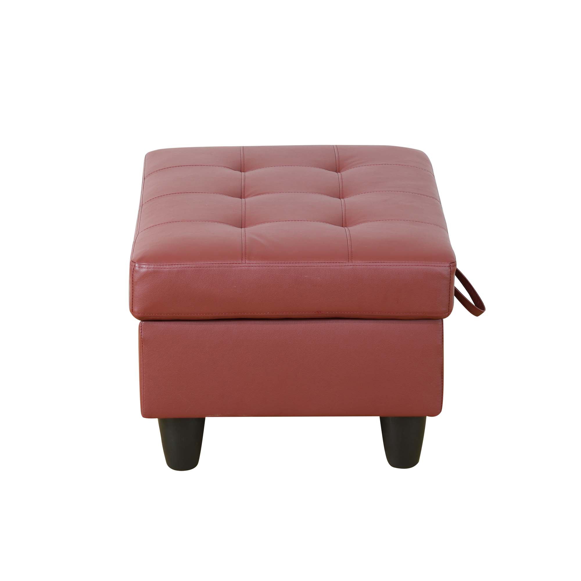Ainehome Send pillow Blue Black Grey White Red Brown Flannel Leather PU PVC Storage Ottoman Living Room Sofa Space Saving Footstool