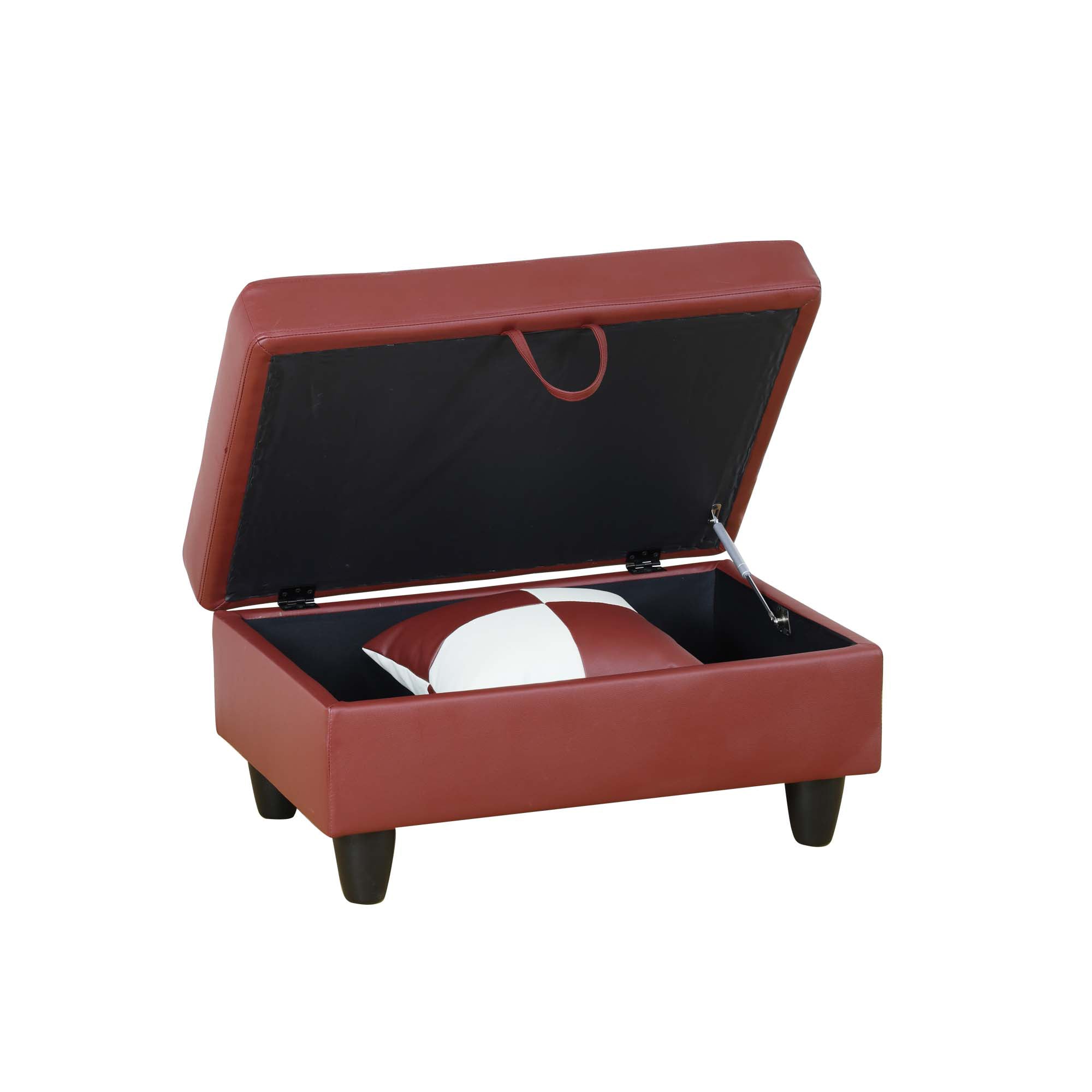 Ainehome Send pillow Blue Black Grey White Red Brown Flannel Leather PU PVC Storage Ottoman Living Room Sofa Space Saving Footstool