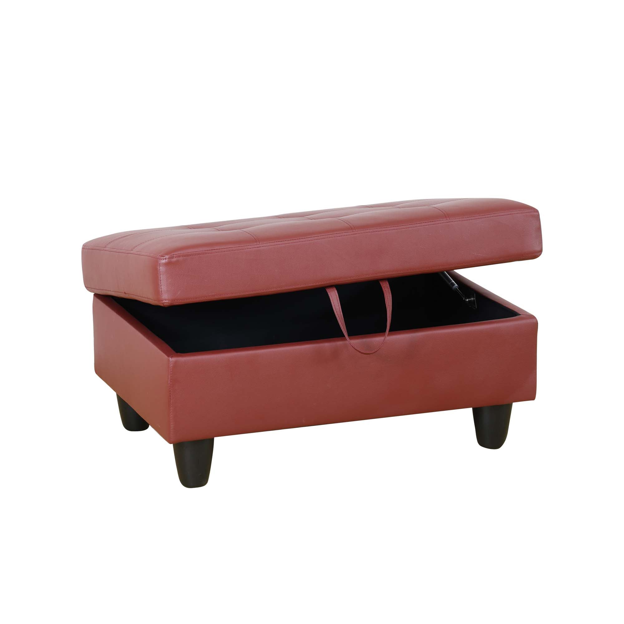 Ainehome Send pillow Blue Black Grey White Red Brown Flannel Leather PU PVC Storage Ottoman Living Room Sofa Space Saving Footstool