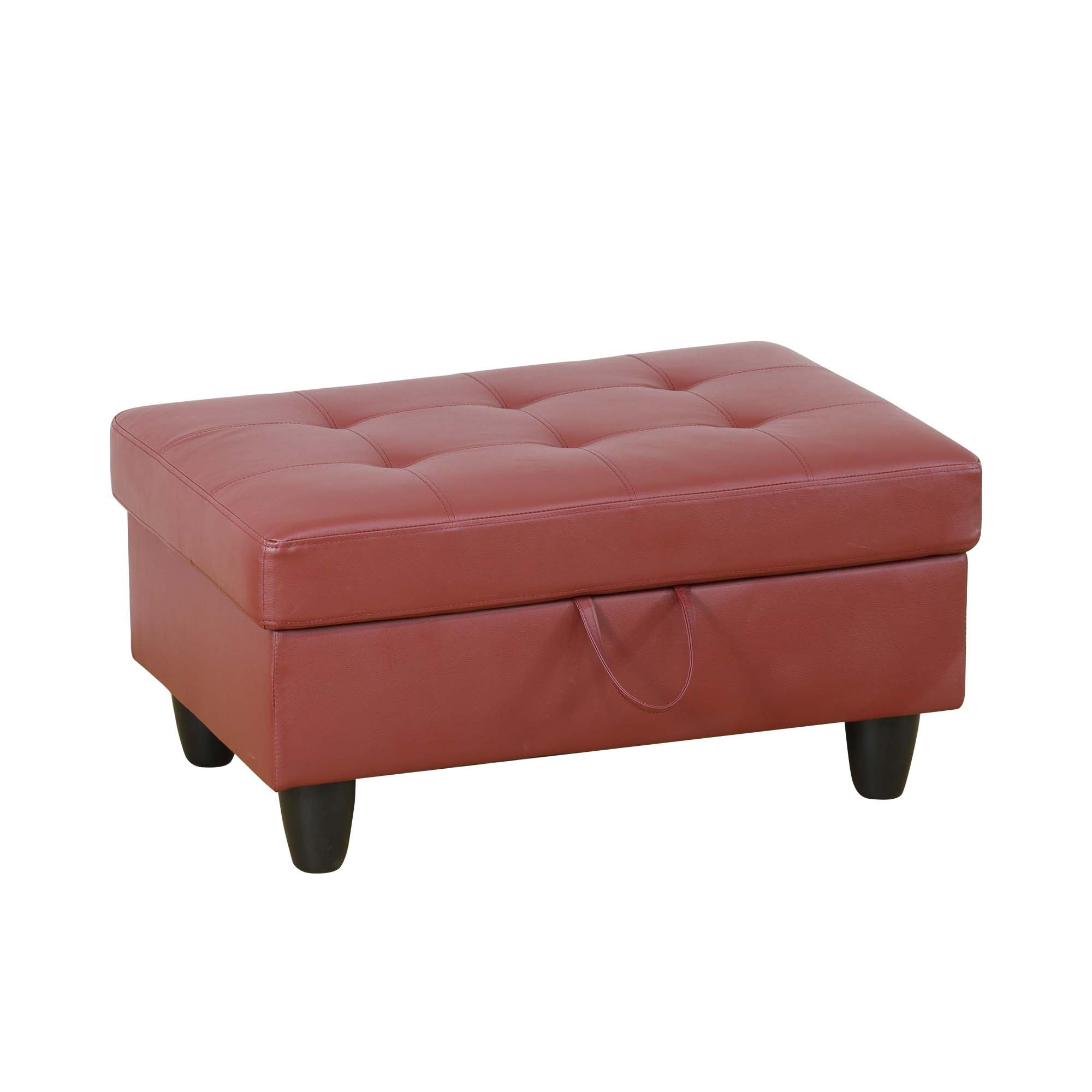 Ainehome Send pillow Blue Black Grey White Red Brown Flannel Leather PU PVC Storage Ottoman Living Room Sofa Space Saving Footstool
