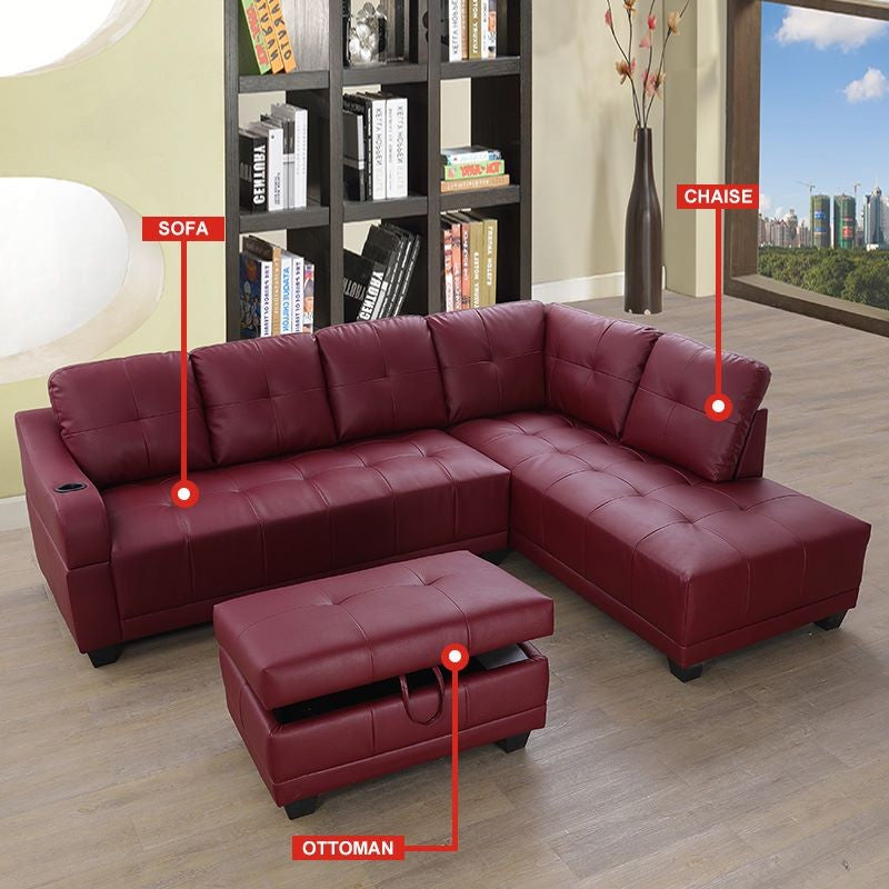 Aainehome L-shape Sofa Set