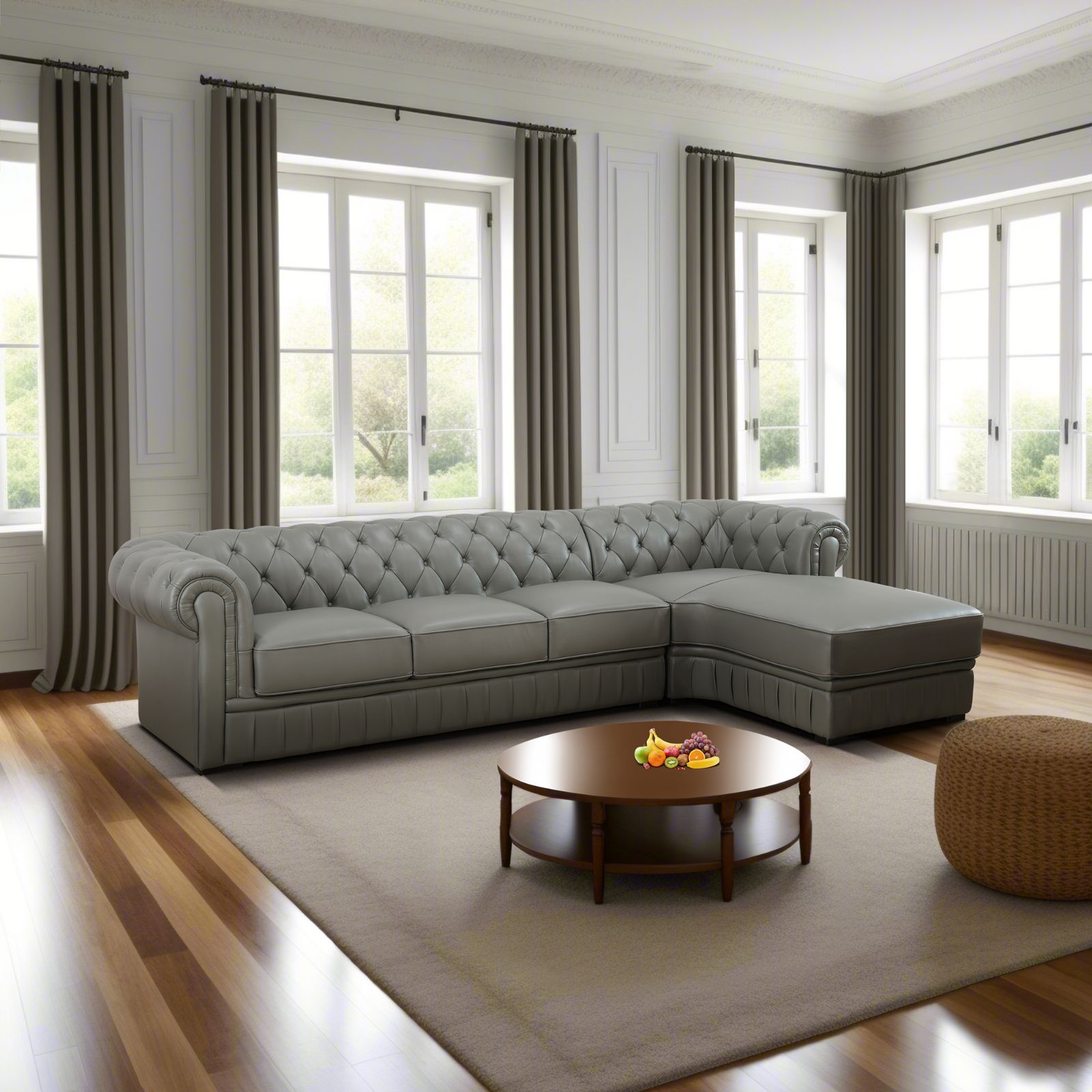 Clearance Los Angeles Fontana, CA(Pickup only) White and Grey Cow Top Leather 2-Piece Living Room Sofa Set