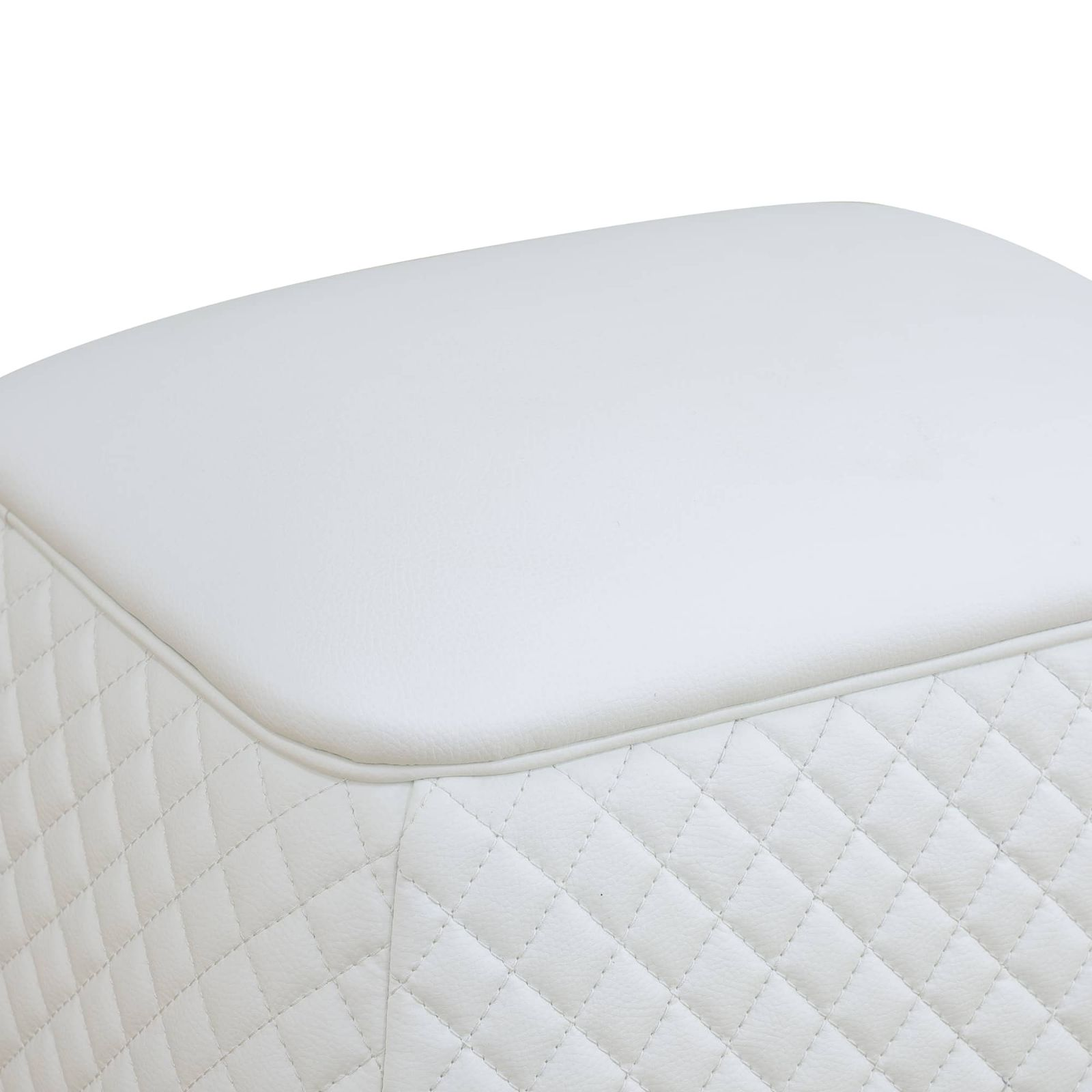 Clearance Los Angeles Fontana, CA(Pickup only) Storage Bench Ottoman white blue orange Cat-Scratch Leather