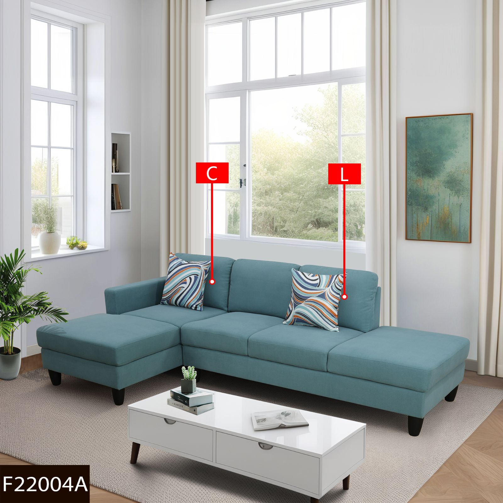 Clearance Los Angeles Fontana, CA(Pickup only) Brown Grey Chocolate Faux Leather & PVC Grayish-Blue CalicoLake-Green Light Gray Calico grey lint 3~6-Piece Sofa Living Room Sofa Set