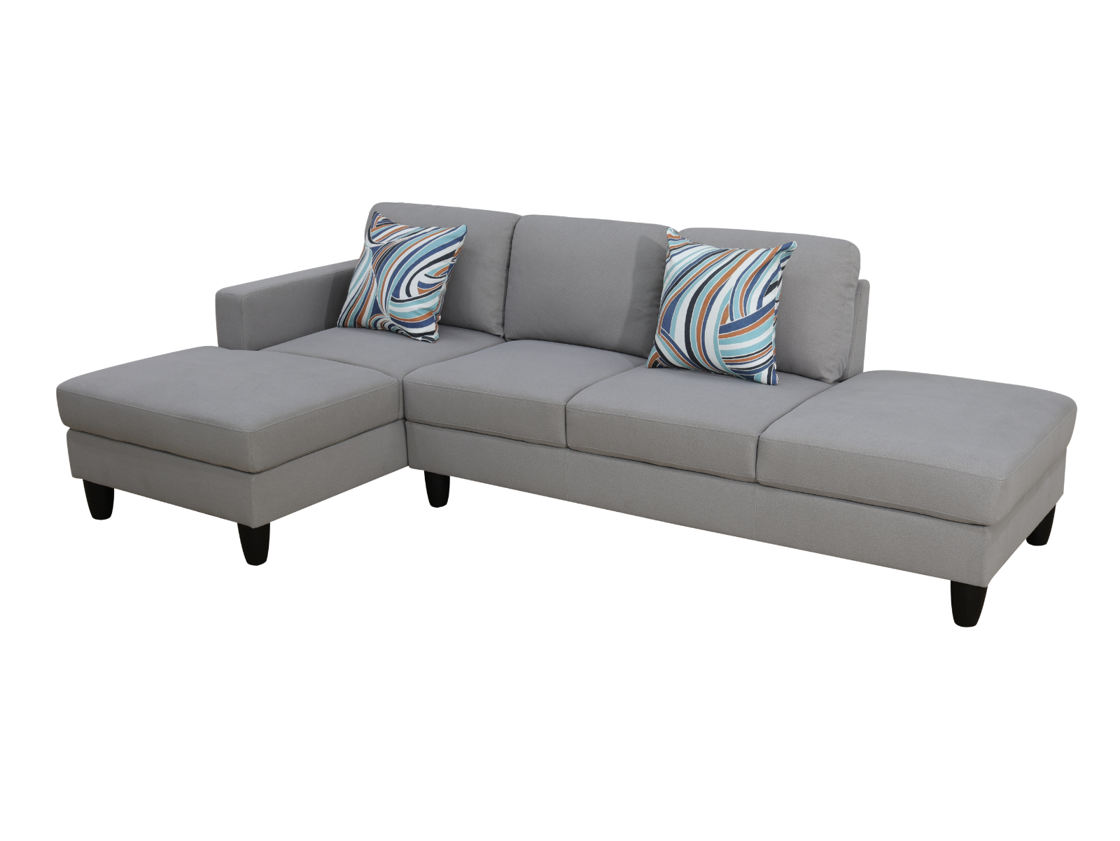 Clearance Los Angeles Fontana, CA(Pickup only) Brown Grey Chocolate Faux Leather & PVC Grayish-Blue CalicoLake-Green Light Gray Calico grey lint 3~6-Piece Sofa Living Room Sofa Set