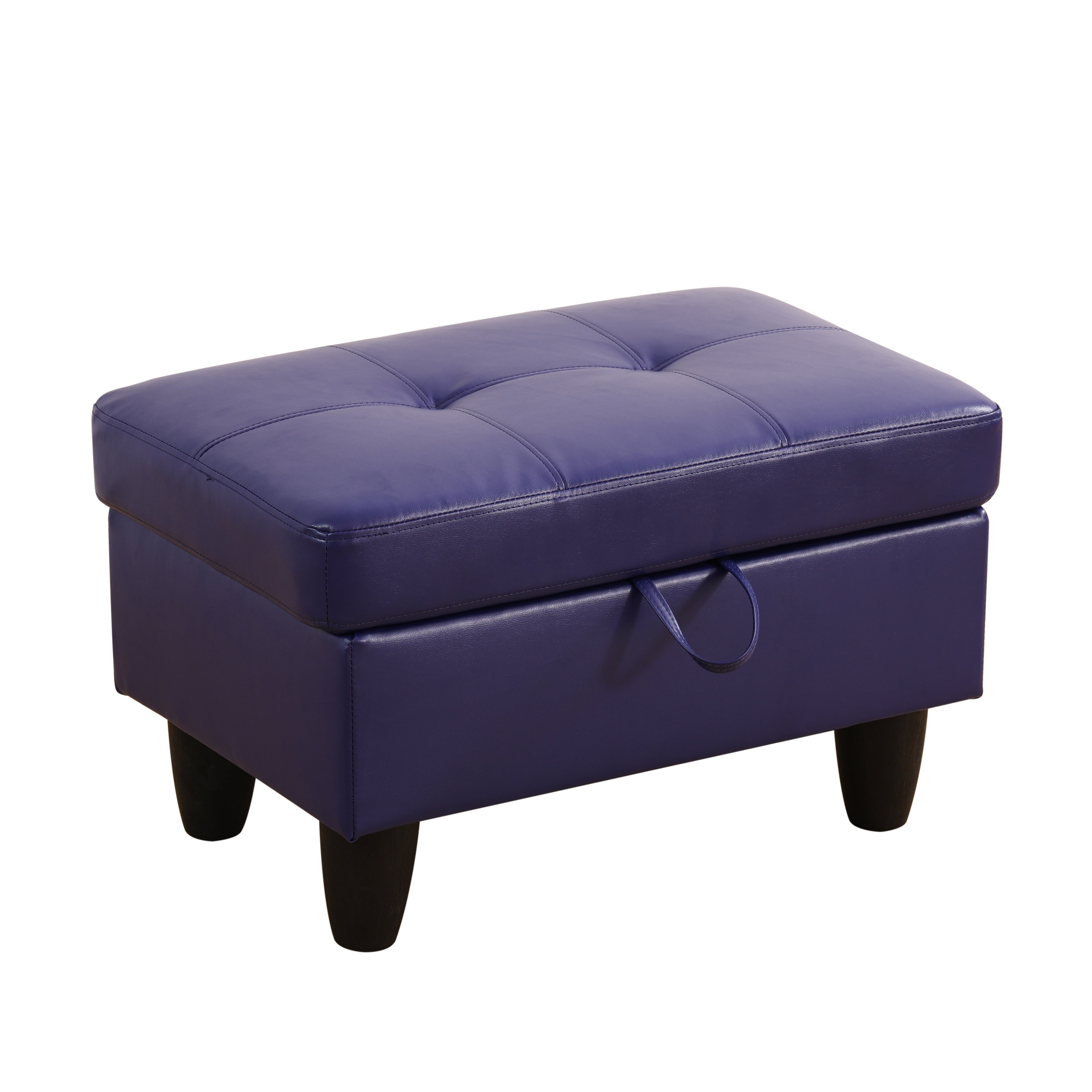 Ainehome Send pillow Blue Black Grey White Red Brown Flannel Leather PU PVC Storage Ottoman Living Room Sofa Space Saving Footstool