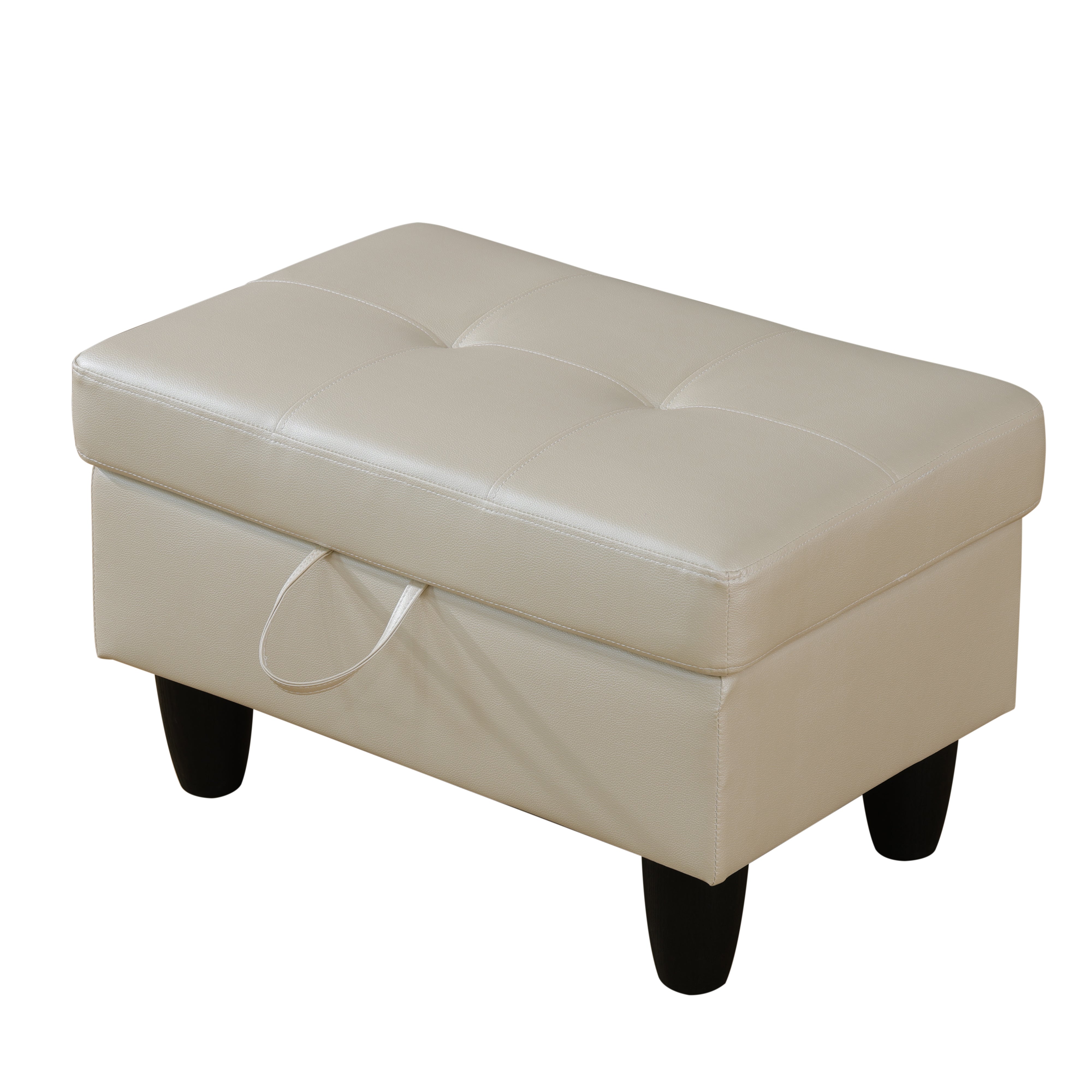 Ainehome Send pillow Blue Black Grey White Red Brown Flannel Leather PU PVC Storage Ottoman Living Room Sofa Space Saving Footstool