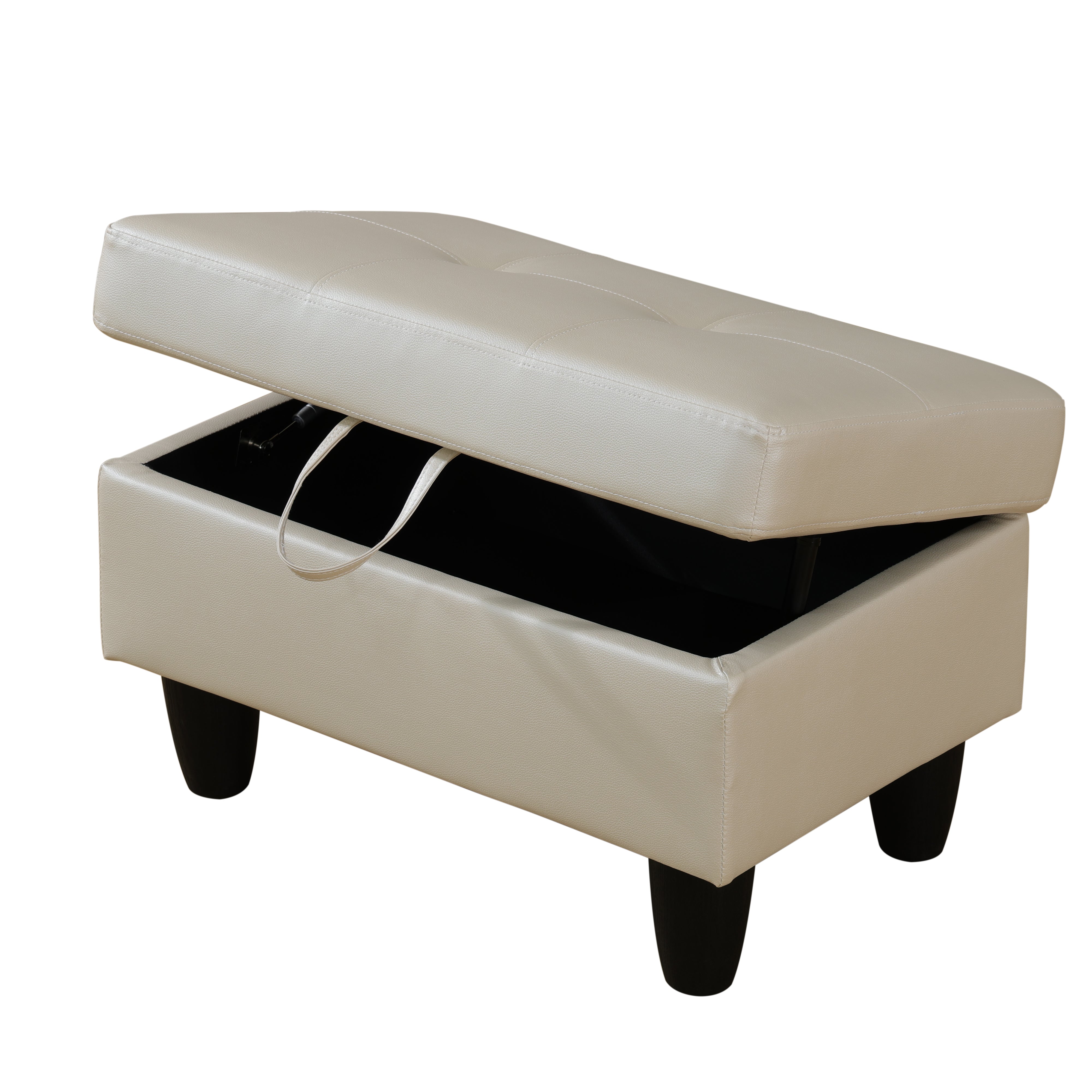 Ainehome Send pillow Blue Black Grey White Red Brown Flannel Leather PU PVC Storage Ottoman Living Room Sofa Space Saving Footstool