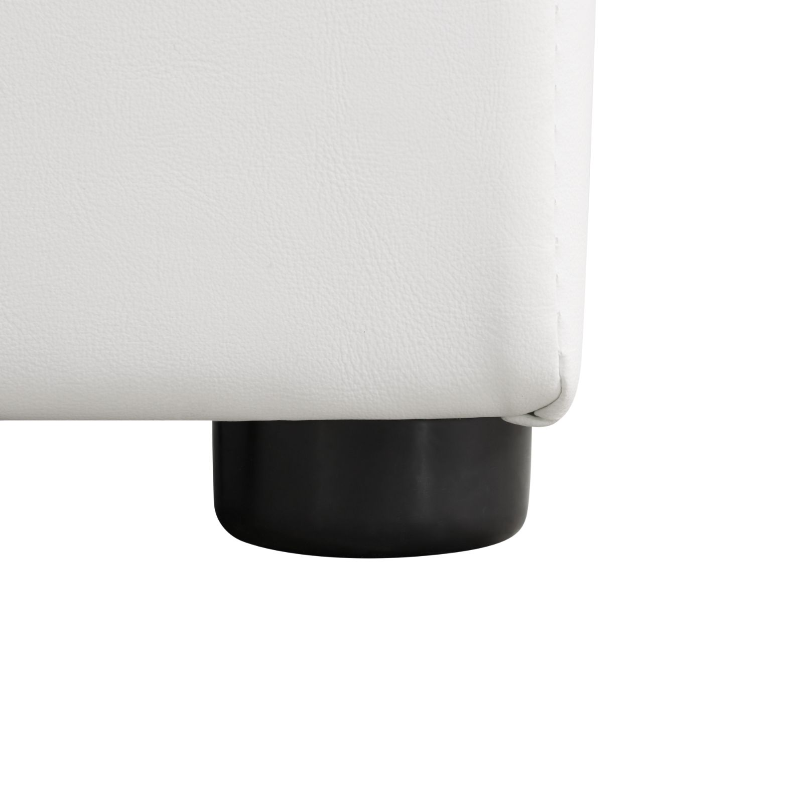 Clearance Los Angeles Fontana, CA(Pickup only) Storage Bench Ottoman white blue orange Cat-Scratch Leather