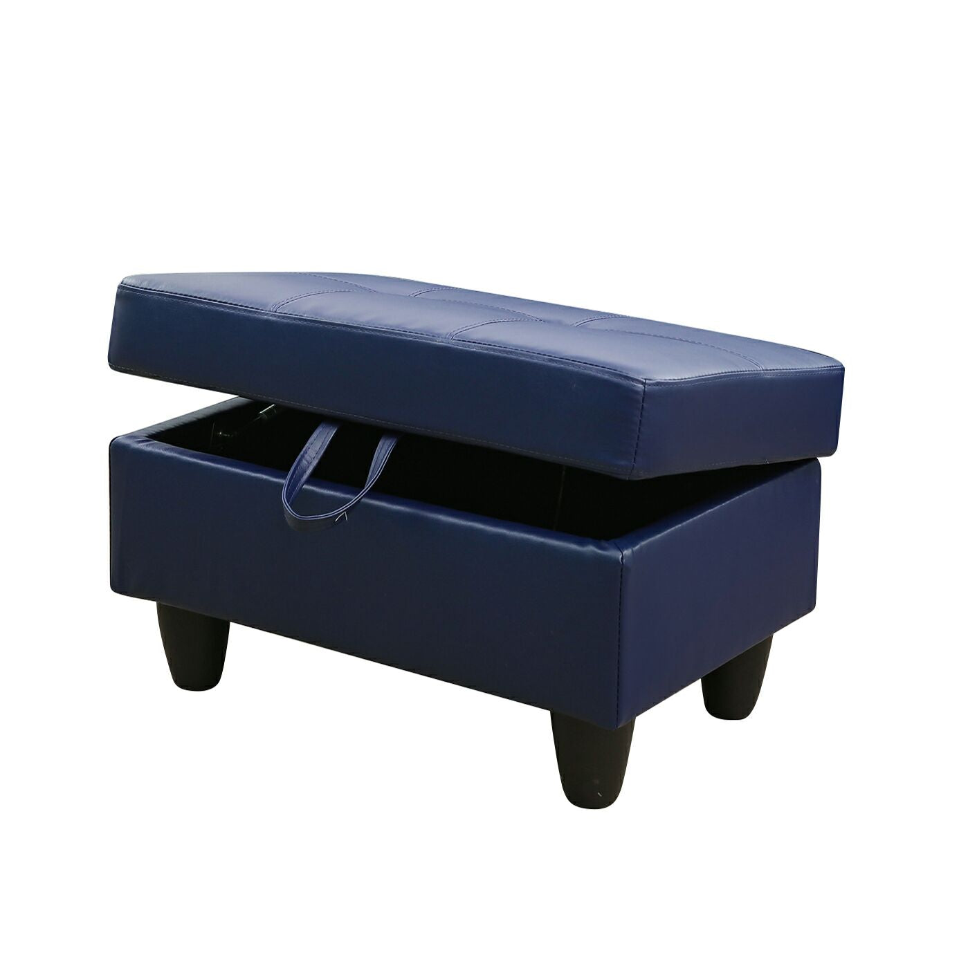 Ainehome Send pillow Blue Black Grey White Red Brown Flannel Leather PU PVC Storage Ottoman Living Room Sofa Space Saving Footstool