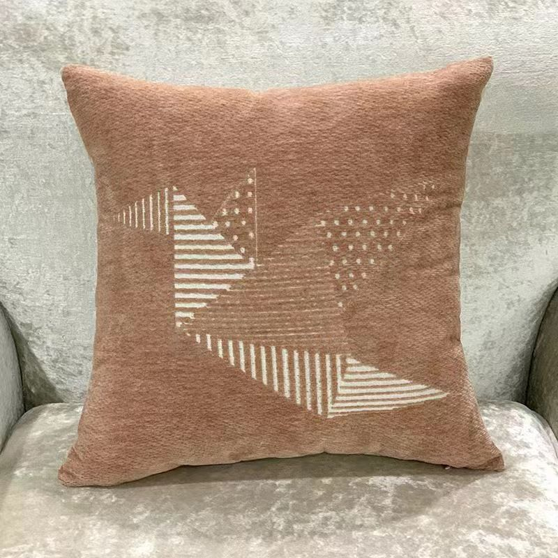 Ainehome 17.5" Painted Square Cotton Linen Fabric Pillow
