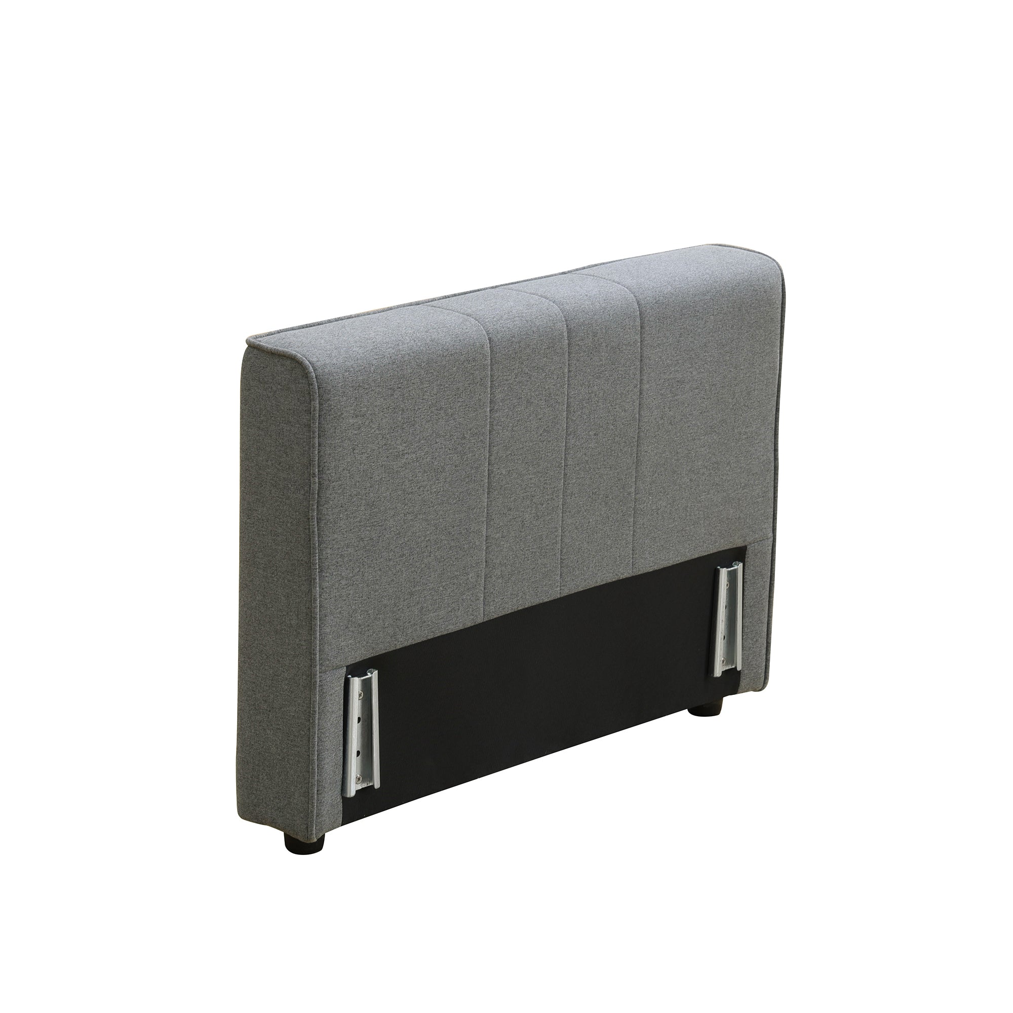 A Ainehome Grey Fluffy Fabric 1-Piece Living Room Wide Sofabed