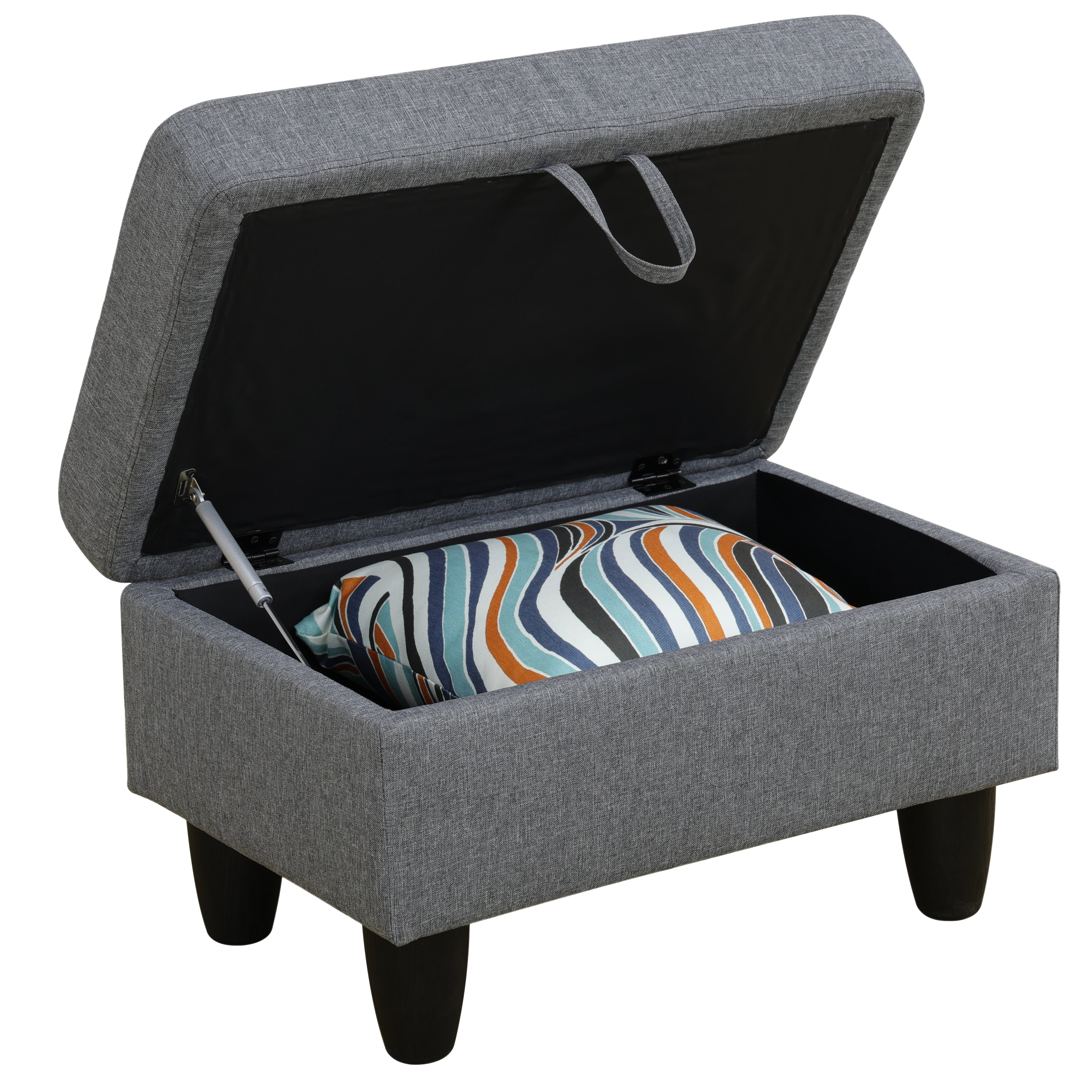Ainehome Send pillow Blue Black Grey White Red Brown Flannel Leather PU PVC Storage Ottoman Living Room Sofa Space Saving Footstool