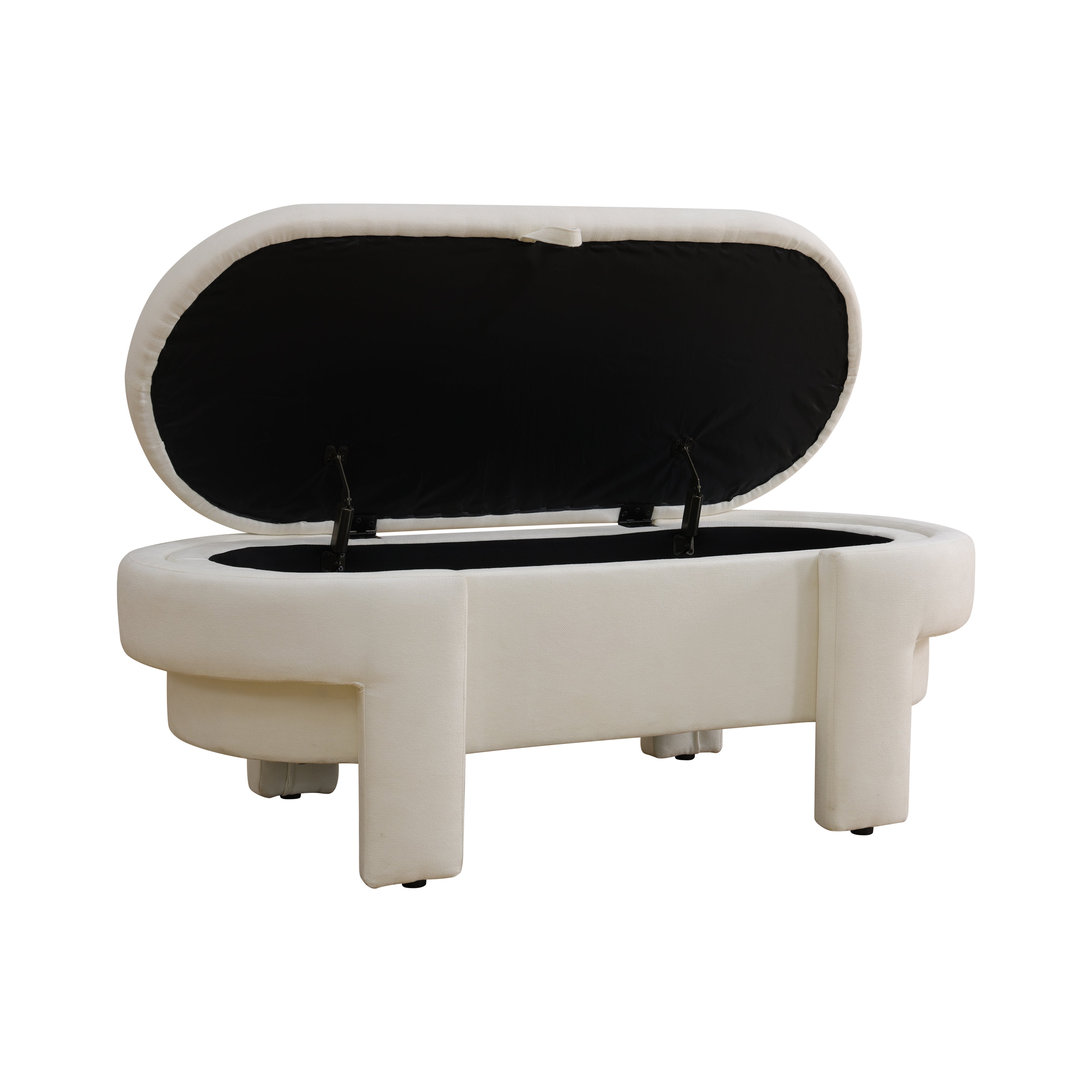Clearance Los Angeles Fontana, CA(Pickup only) Storage Bench Ottoman white blue orange Cat-Scratch Leather