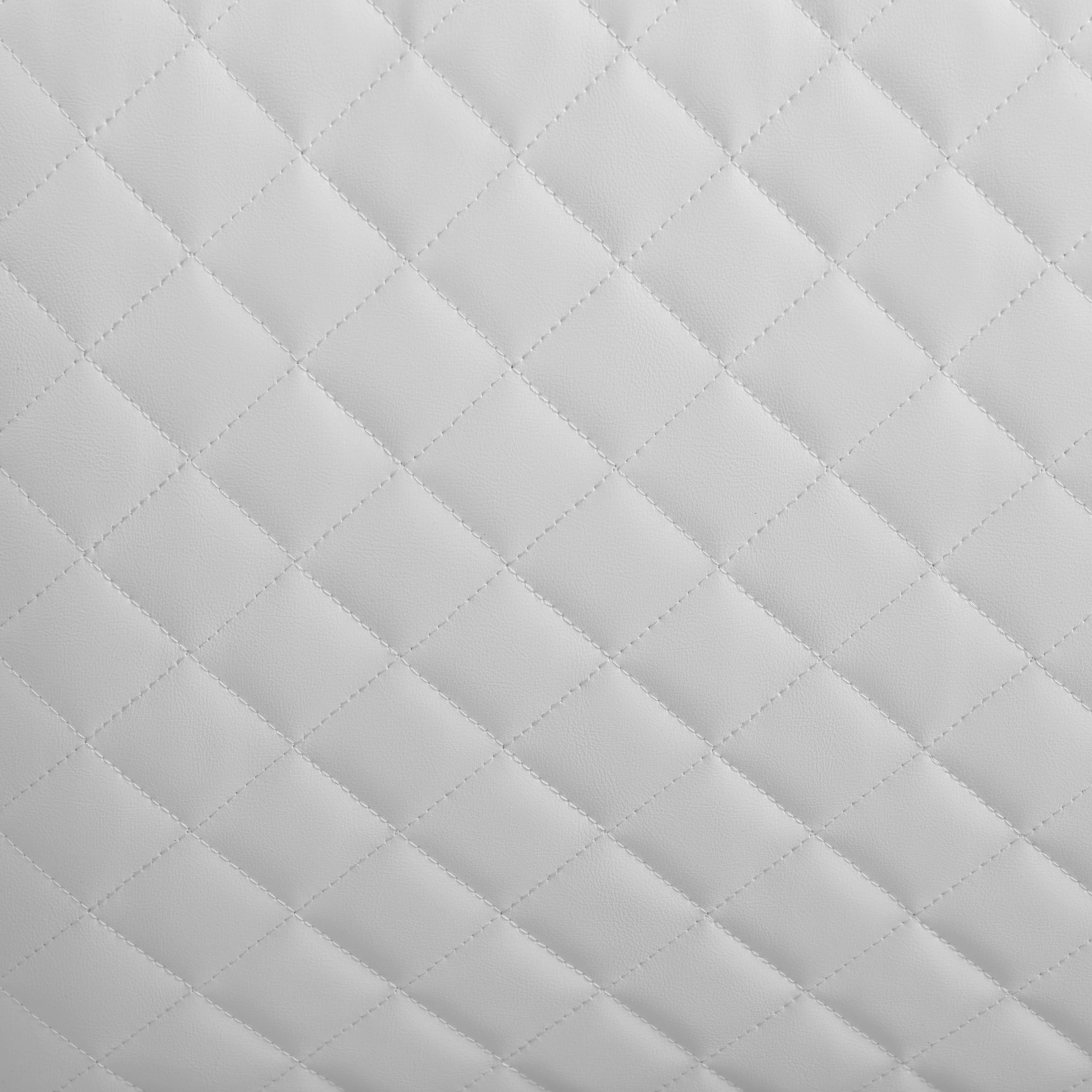 White Cat-Scratch Leather living room Square Low Stool