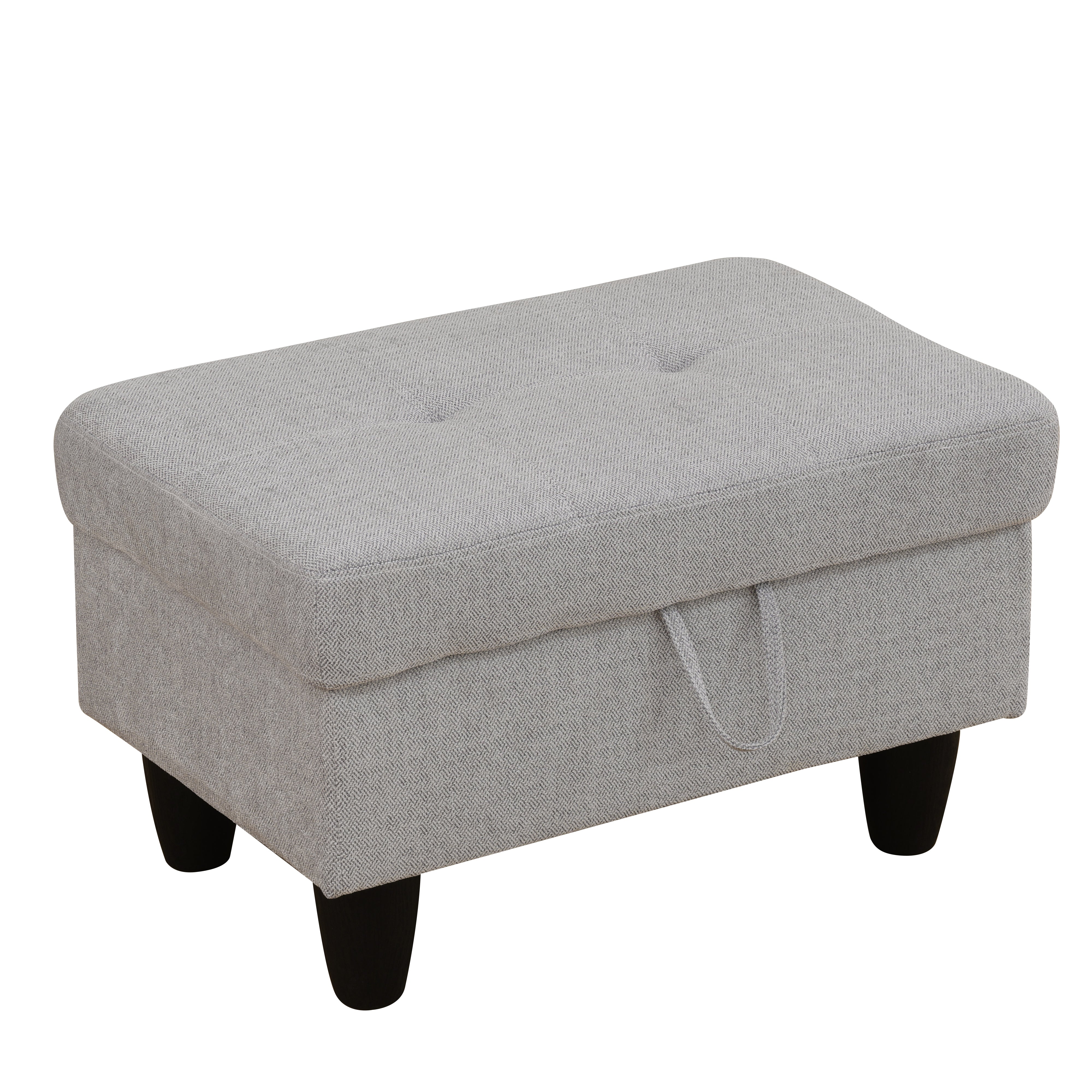 Ainehome Send pillow Blue Black Grey White Red Brown Flannel Leather PU PVC Storage Ottoman Living Room Sofa Space Saving Footstool