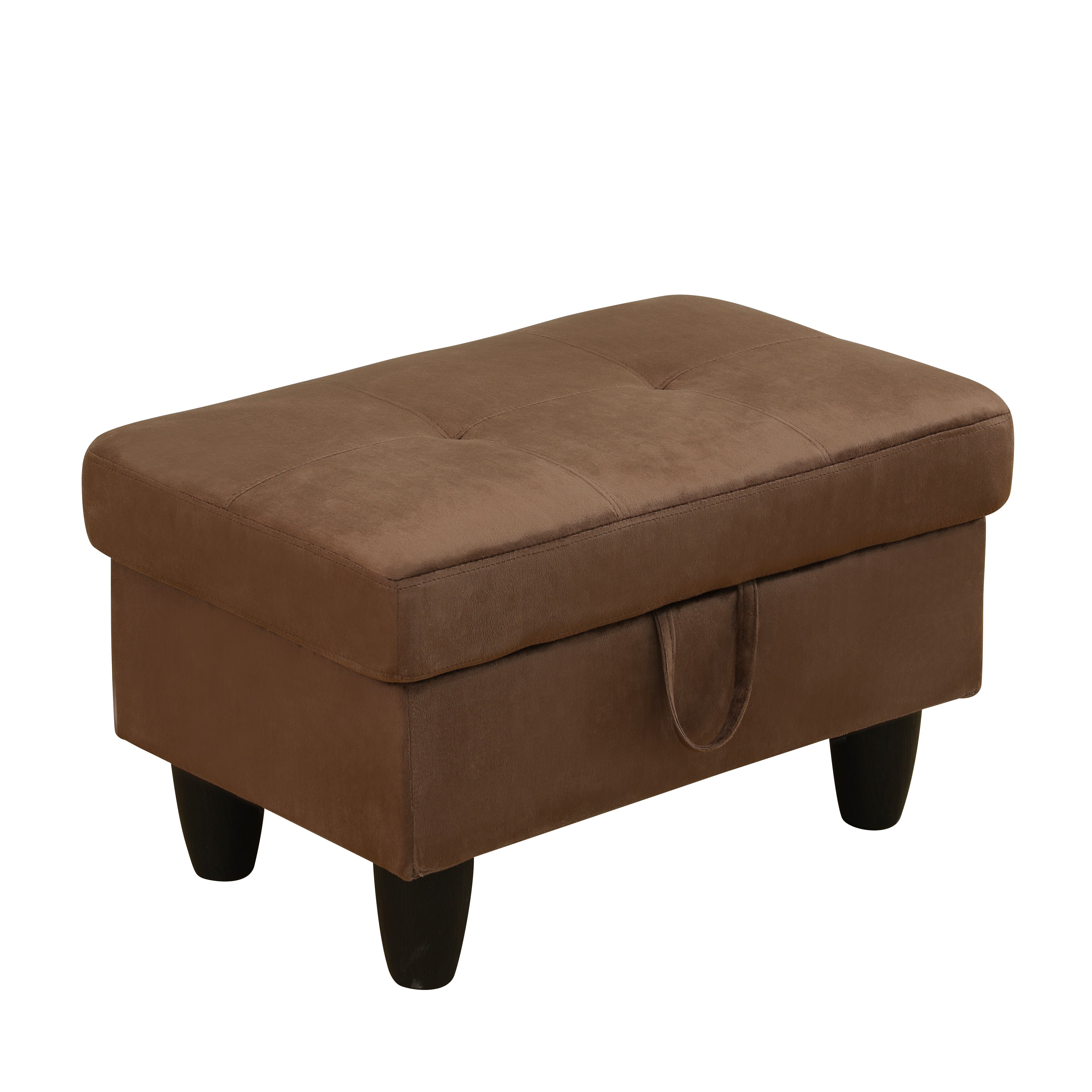 Ainehome Send pillow Blue Black Grey White Red Brown Flannel Leather PU PVC Storage Ottoman Living Room Sofa Space Saving Footstool
