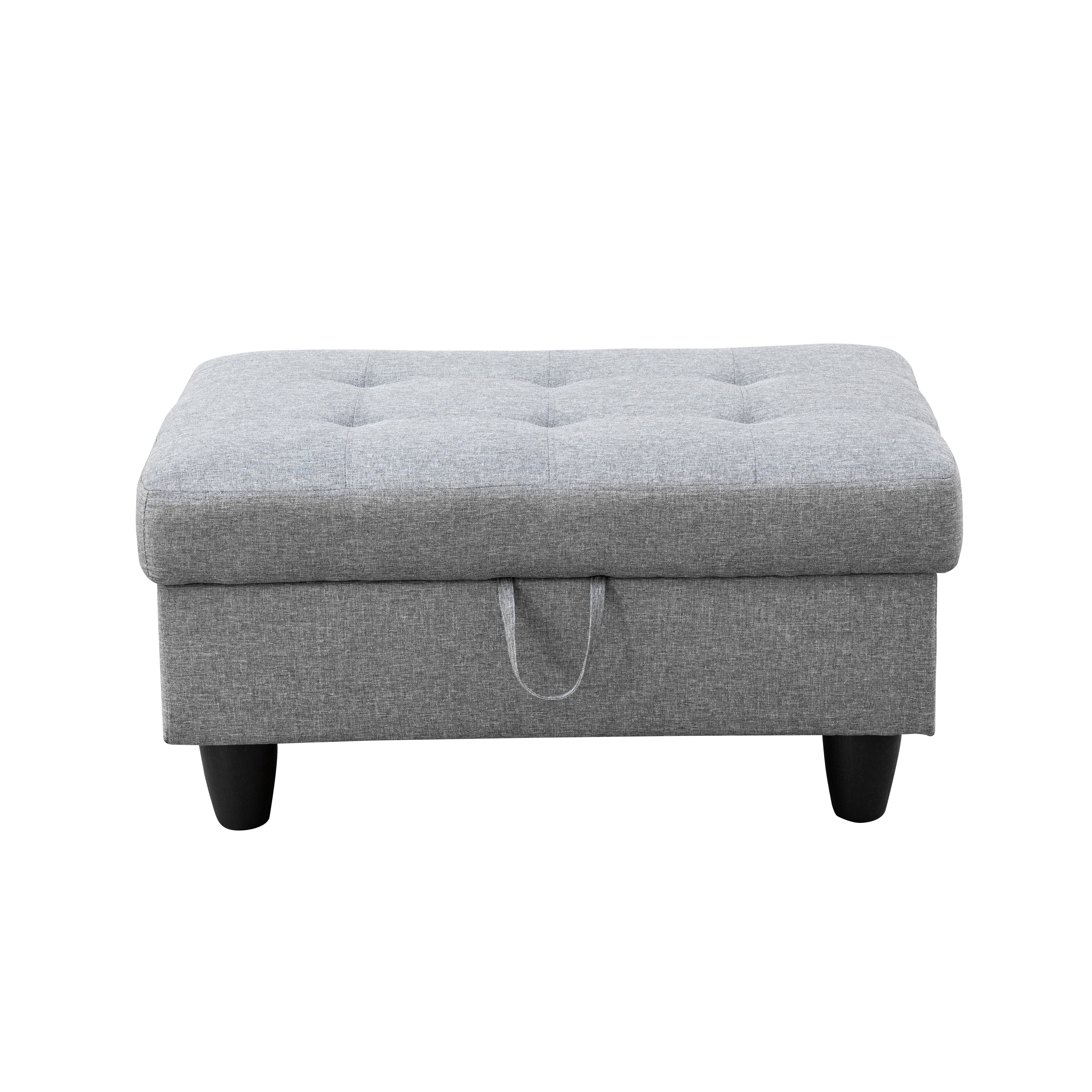 Ainehome Send pillow Blue Black Grey White Red Brown Flannel Leather PU PVC Storage Ottoman Living Room Sofa Space Saving Footstool