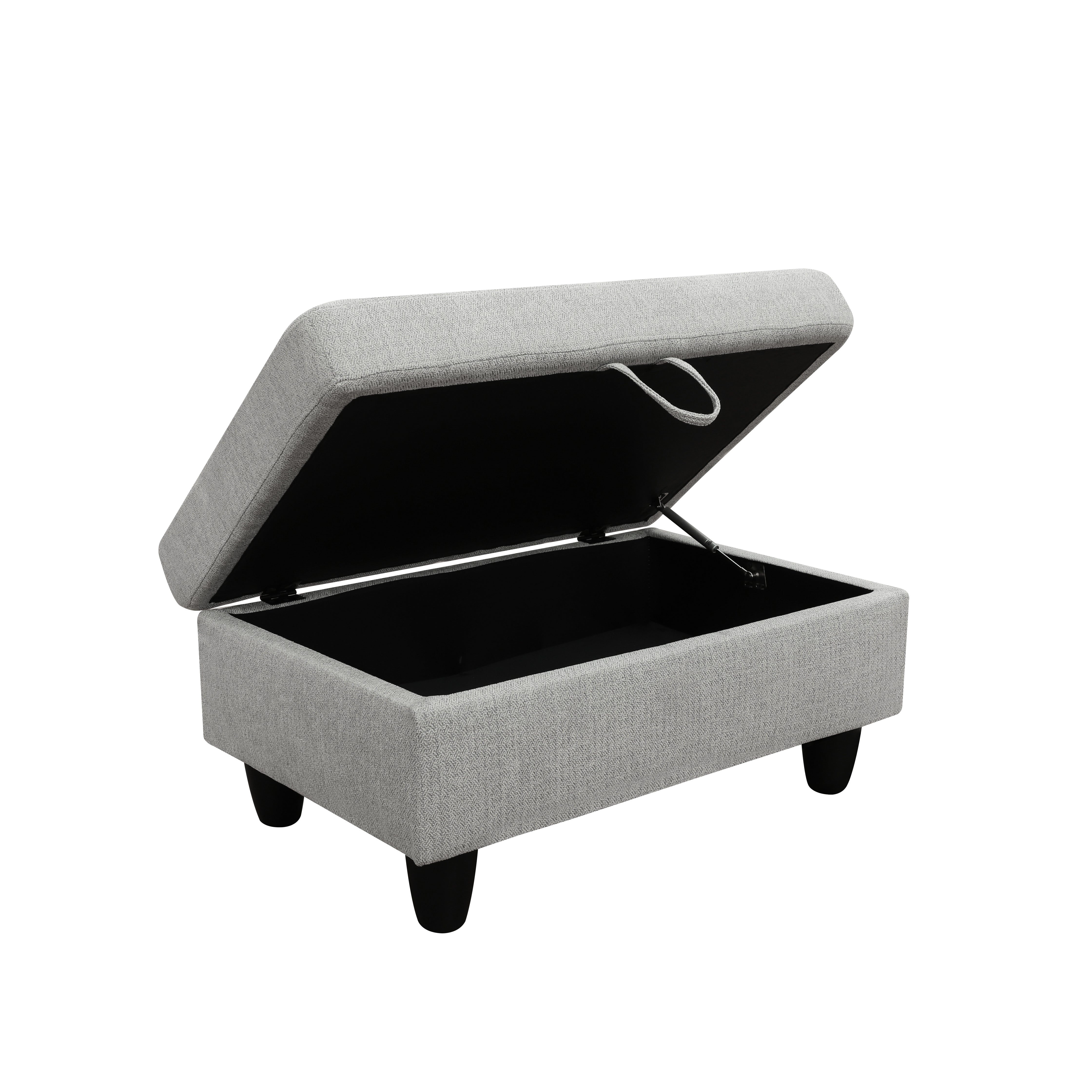 Ainehome Send pillow Blue Black Grey White Red Brown Flannel Leather PU PVC Storage Ottoman Living Room Sofa Space Saving Footstool