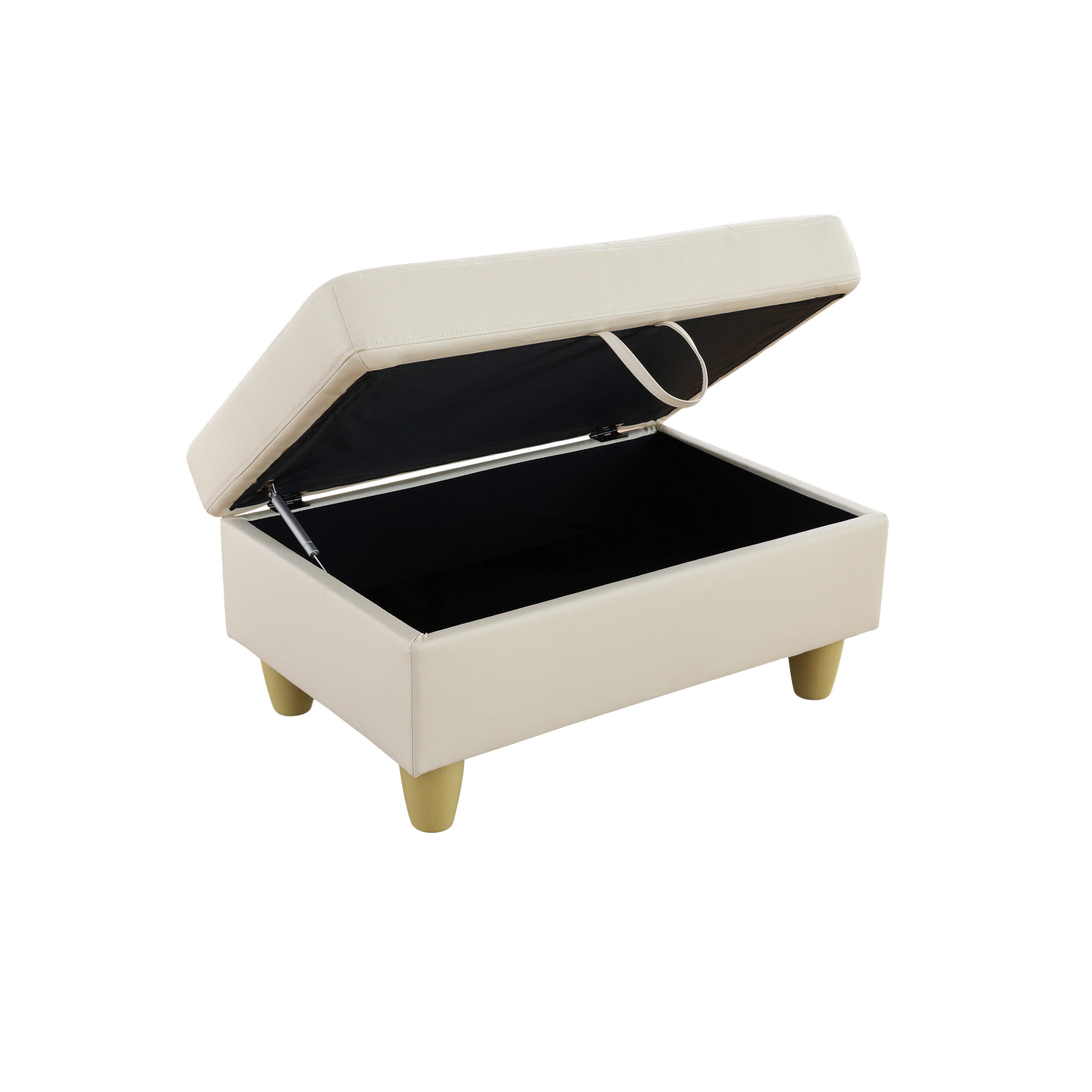 Ainehome Send pillow Blue Black Grey White Red Brown Flannel Leather PU PVC Storage Ottoman Living Room Sofa Space Saving Footstool