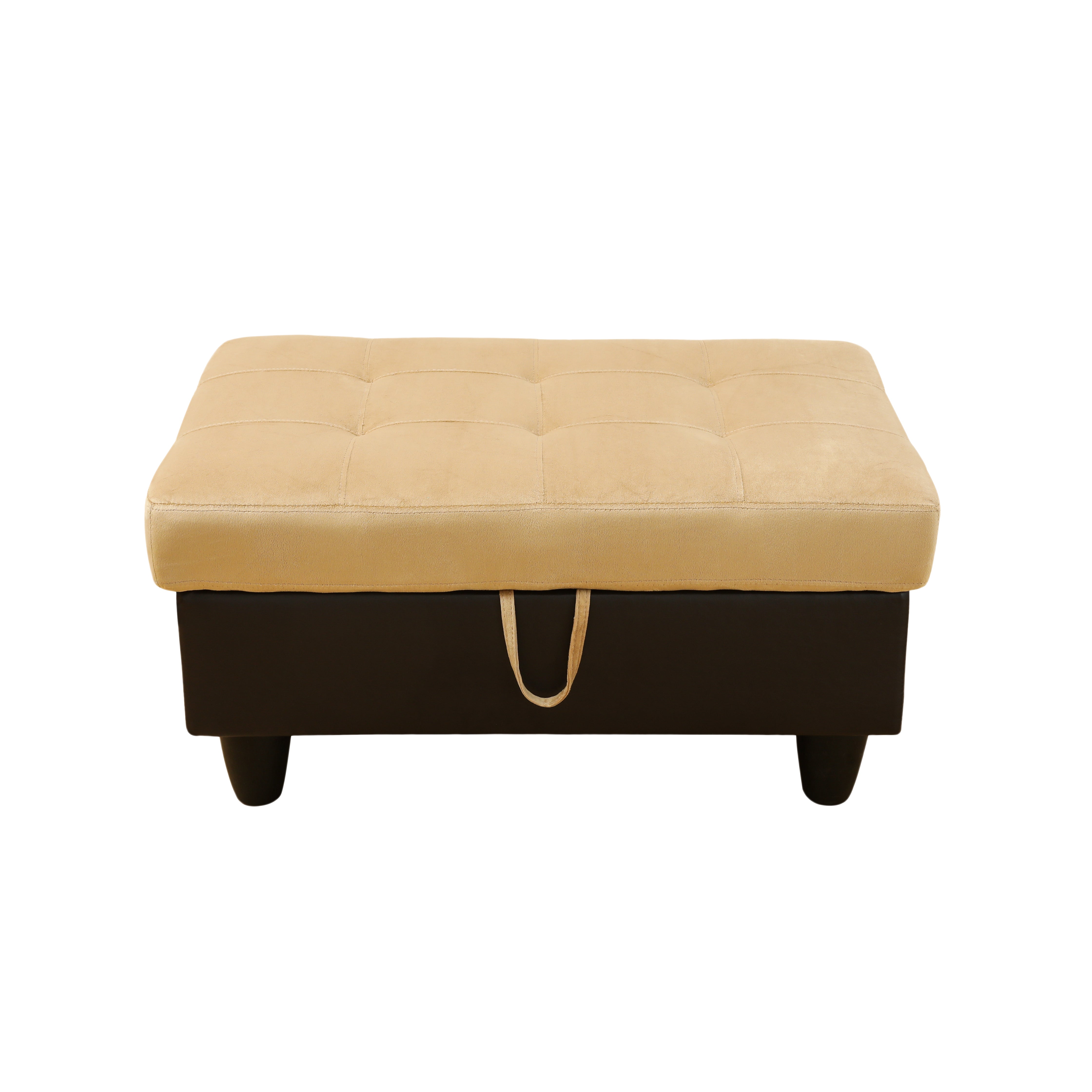 Ainehome Send pillow Blue Black Grey White Red Brown Flannel Leather PU PVC Storage Ottoman Living Room Sofa Space Saving Footstool
