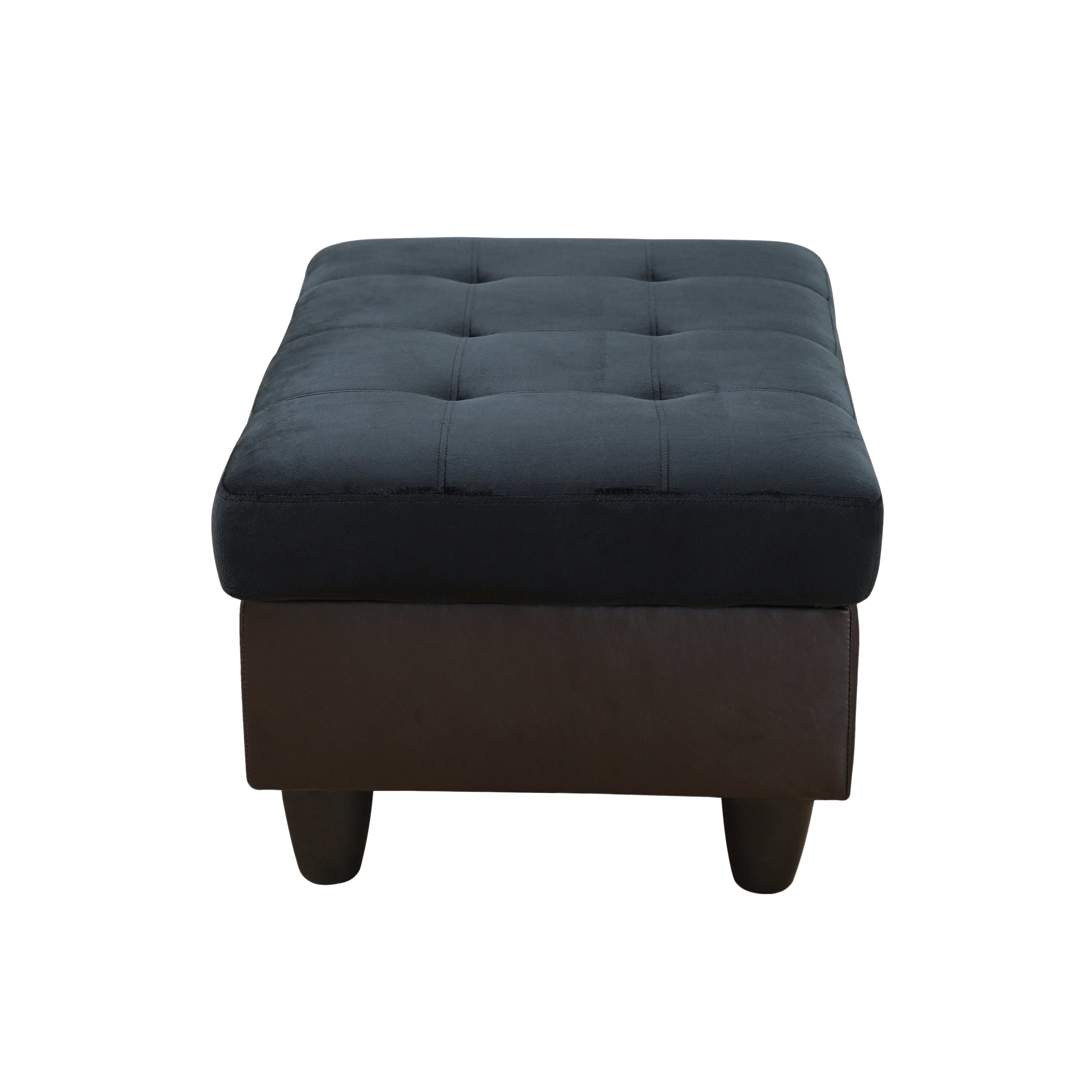 Ainehome Send pillow Blue Black Grey White Red Brown Flannel Leather PU PVC Storage Ottoman Living Room Sofa Space Saving Footstool