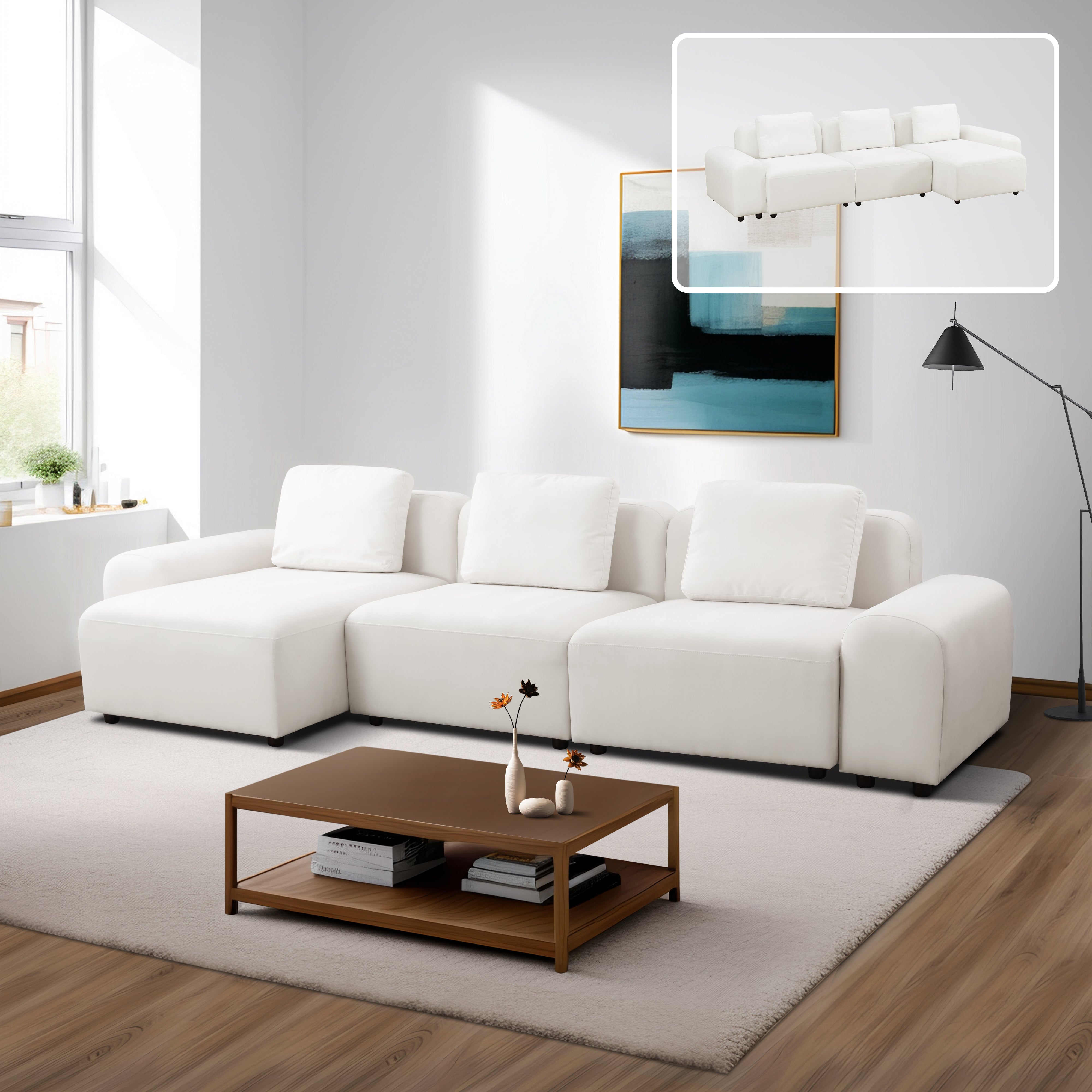 Clearance Los Angeles Fontana, CA(Pickup only) White and Grey Cow Top Leather 2-Piece Living Room Sofa Set