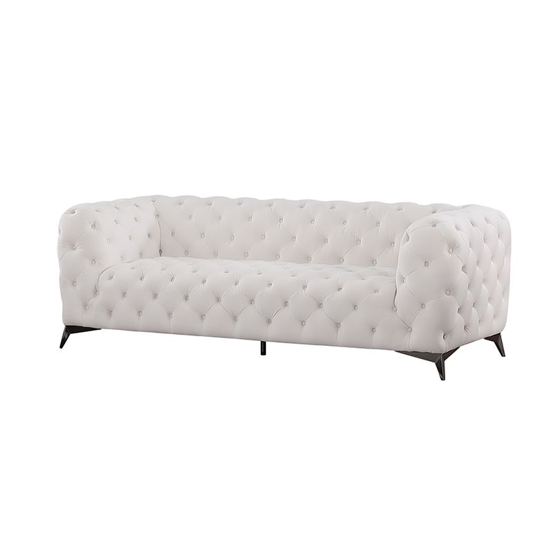 Clearance Los Angeles Fontana, CA(Pickup only) White and Grey Cow Top Leather 2-Piece Living Room Sofa Set