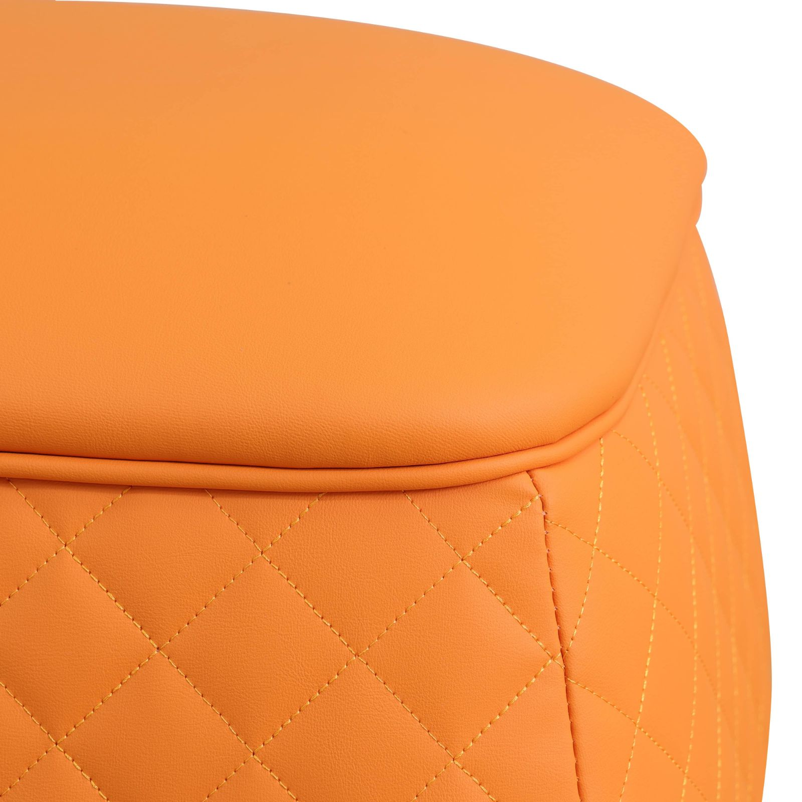 Clearance Los Angeles Fontana, CA(Pickup only) Storage Bench Ottoman white blue orange Cat-Scratch Leather
