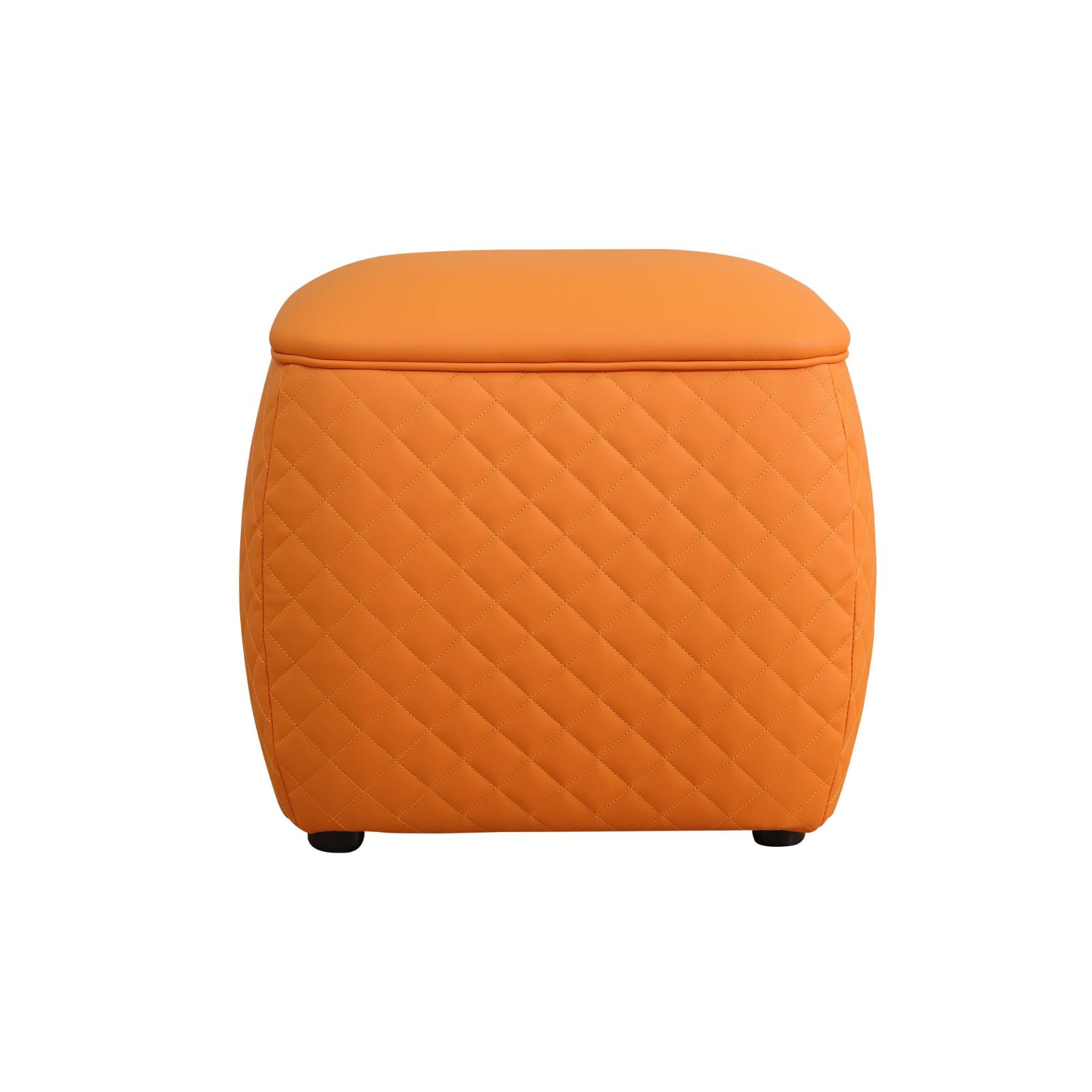 Clearance Los Angeles Fontana, CA(Pickup only) Storage Bench Ottoman white blue orange Cat-Scratch Leather