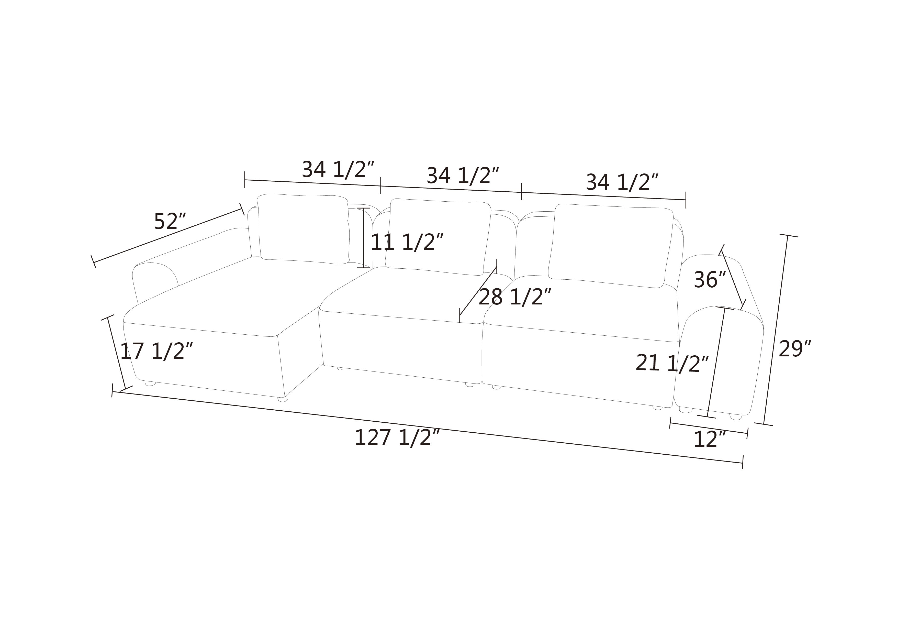 Ainehome 4-teiliges Wohnzimmer-Sofa-Set aus weißer Mikrofaser
