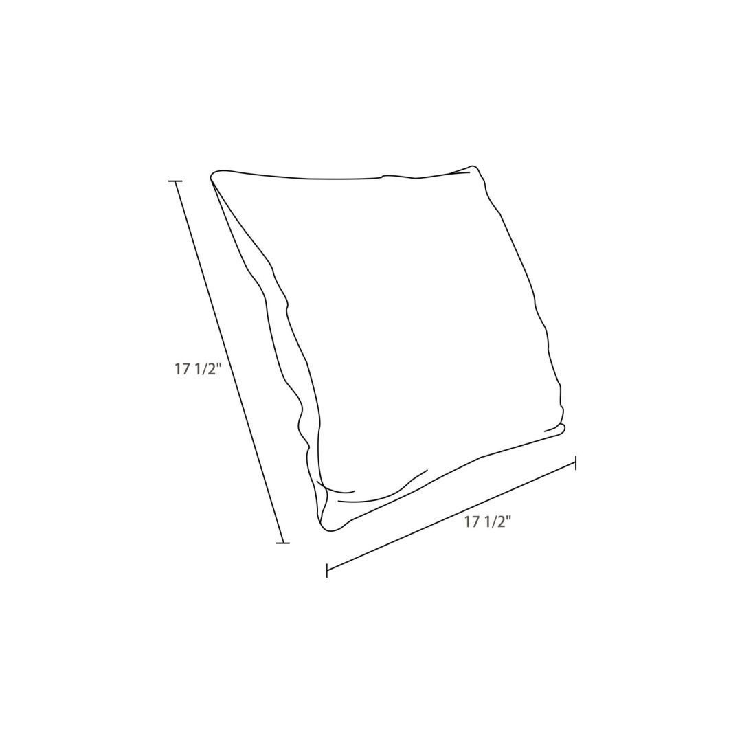 Ainehome 17.5" Painted Square Cotton Linen Fabric Pillow