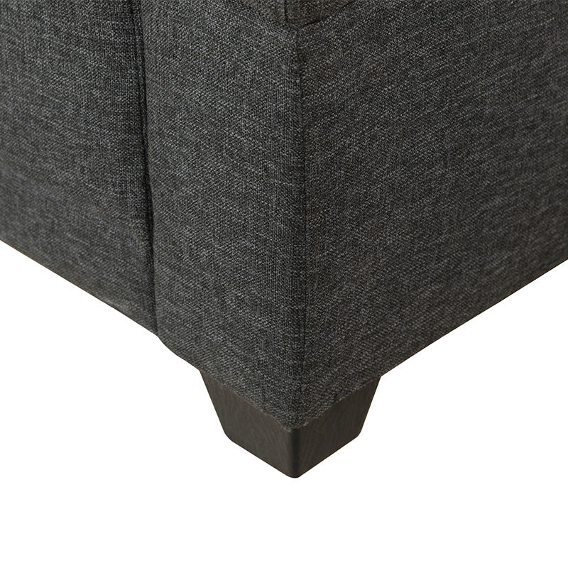 Aainehome Black Grey Linen L-shaped sectional sofa