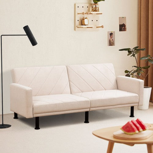 Ainehome Beige Linen Living Room Sofabed