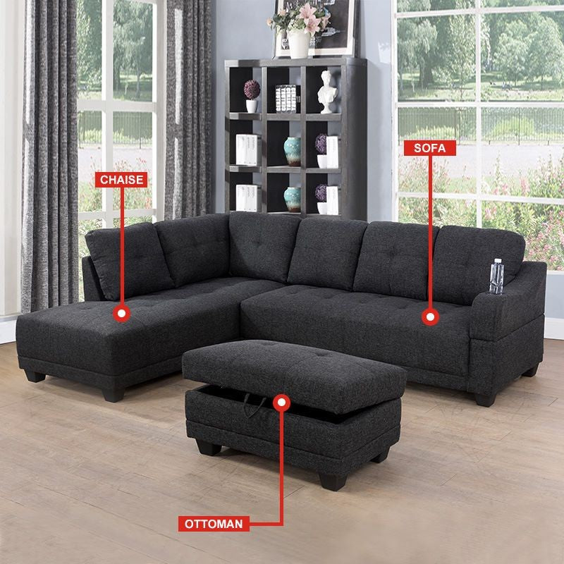 Aainehome L-shape Sofa Set