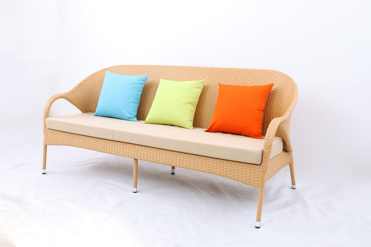73.5-Inch Yellow PE and Iron 5-Piece Outdoor Sofa Set - product image