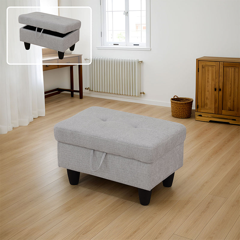 Sofá otomano de franela gris para sala de estar de Ainehome