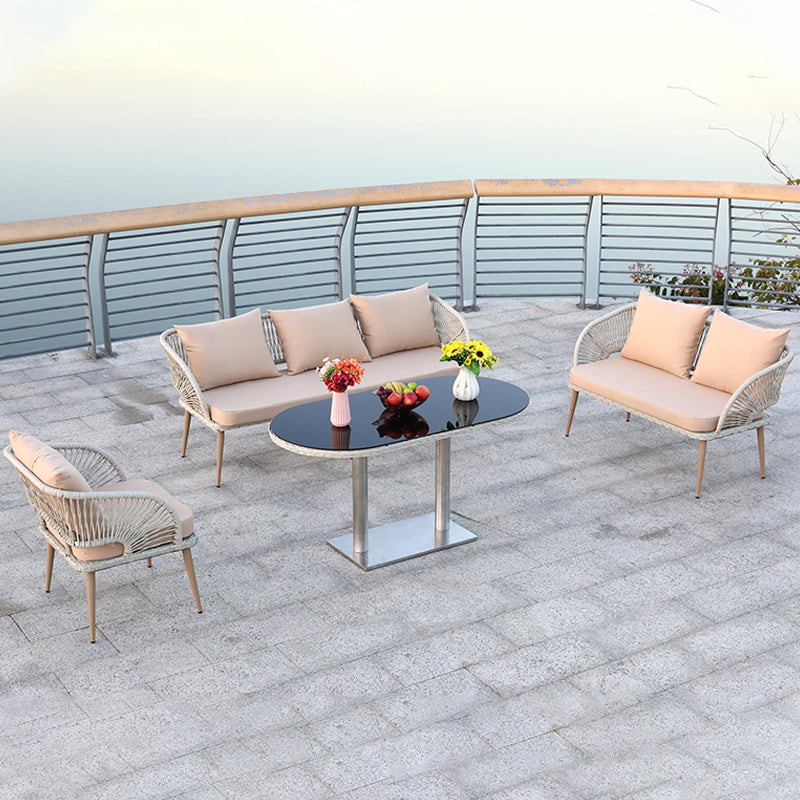 Gray Polyethylene and Iron 5-Piece Outdoor Sofa Set - product image