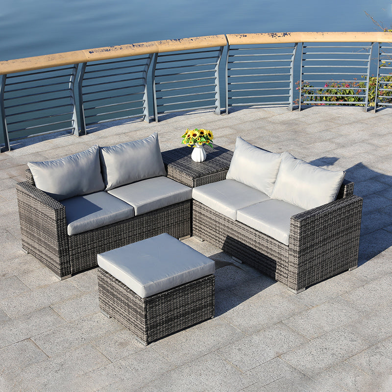 Gray Polyethylene and Iron 4-Piece Outdoor Seating Set - product image
