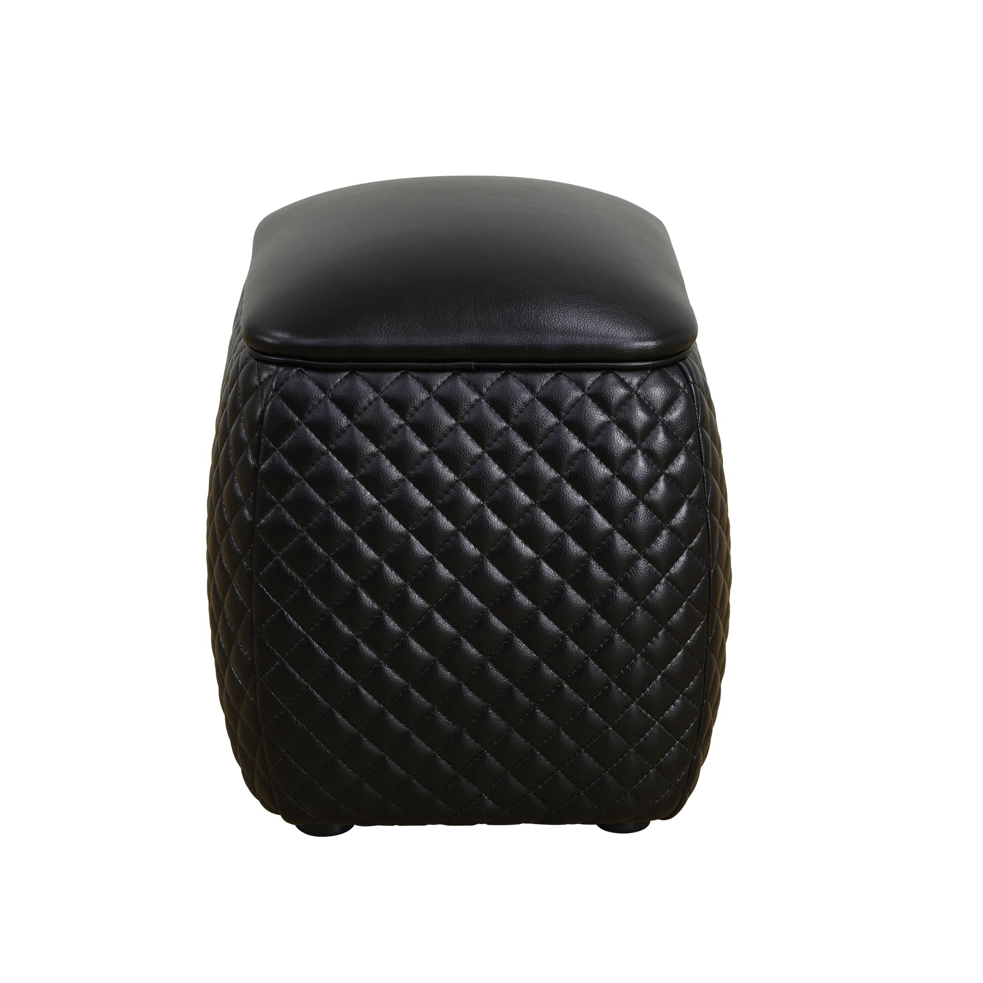 Black Cat-Scratch Leather living room Square Low Stool