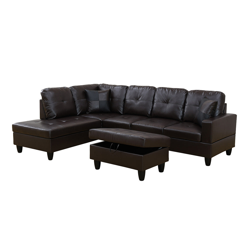 Ainehome Faux Leather L-Shaped 2/3-Piece two seats three seats Sofa Living Room Sofa Set
