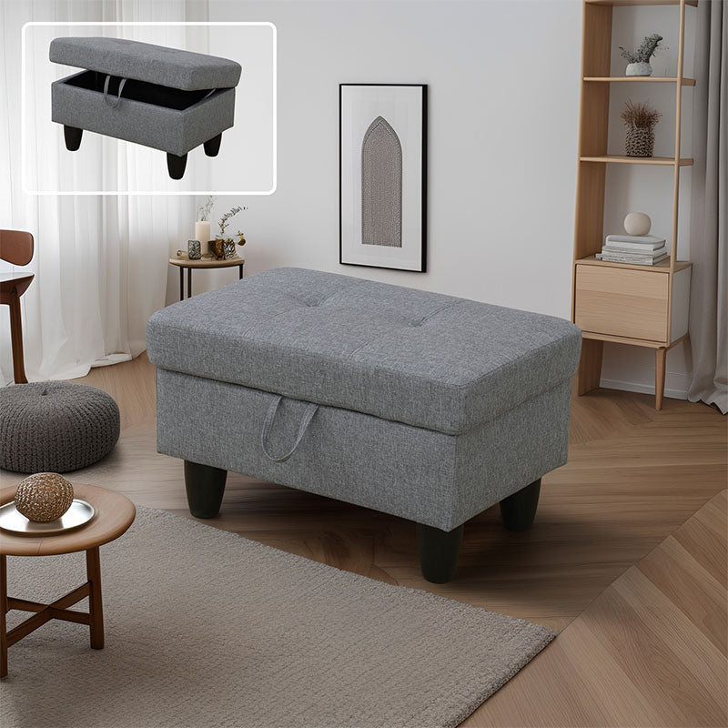 Sofá otomano de lino gris para sala de estar de Ainehome