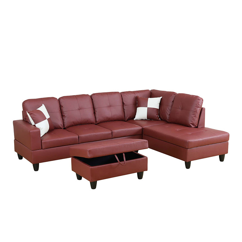Ainehome Faux Leather L-Shaped 2/3-Piece two seats three seats Sofa Living Room Sofa Set