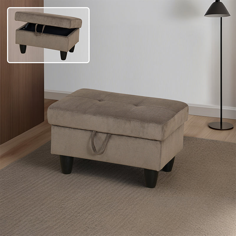 Ainehome Brown Corduroy Living Room Sofa Ottoman