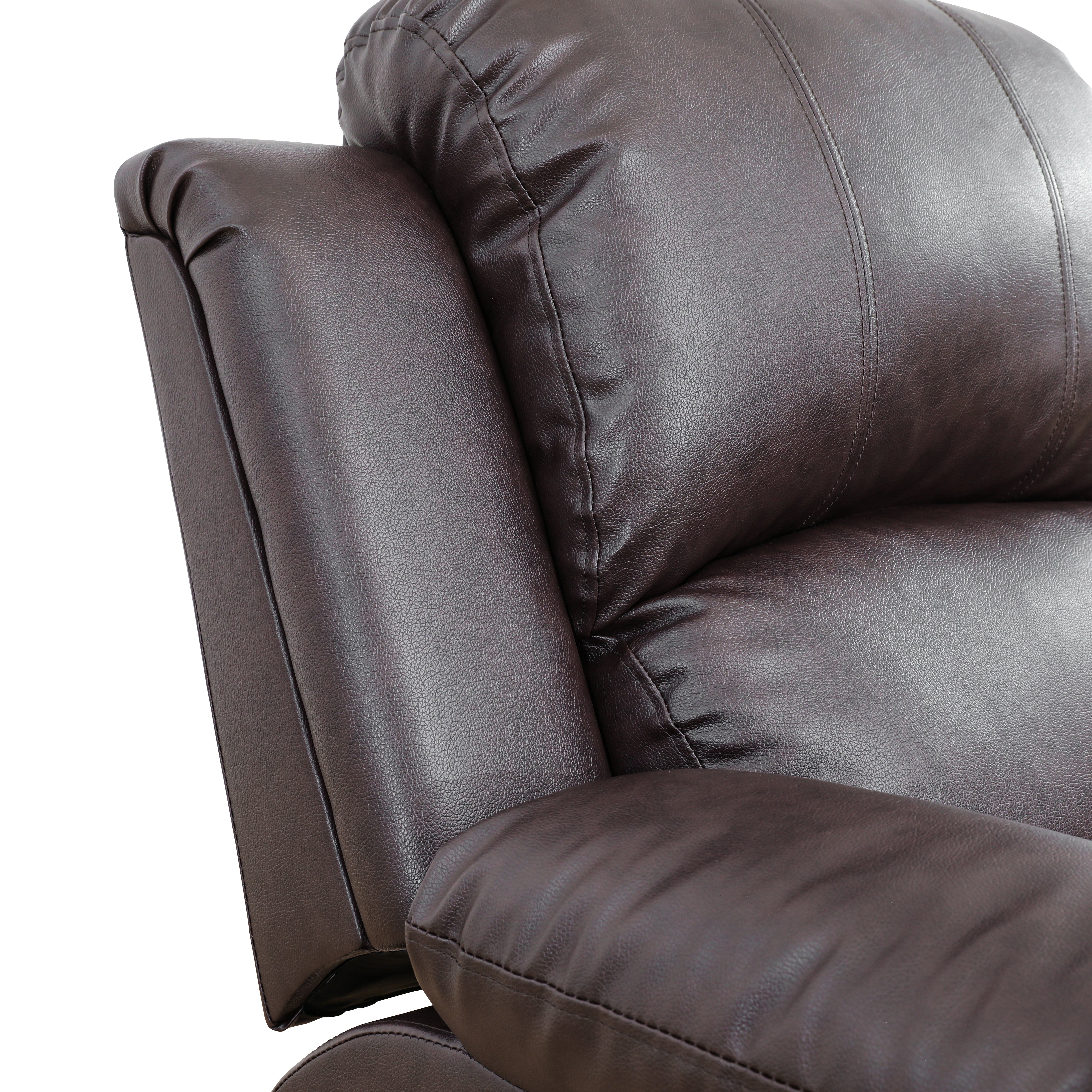 Ainehome Brown Recycled Leather Unit Sofa Living Room Sofa