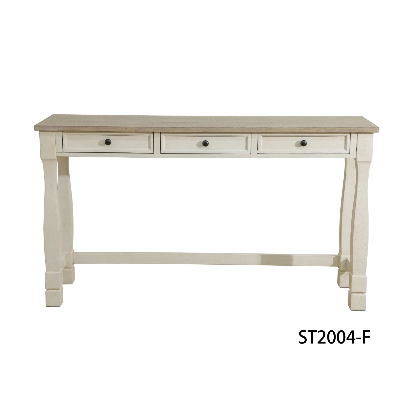Aainehome Light Brown MDF Top and White Oak Drawer Living Room Writing Desk