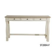 Aainehome Light Brown MDF Top and White Oak Drawer Living Room Writing Desk