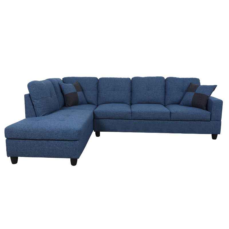 Ainehome 3-teiliges Sofa-Set aus blauem Leinen für das Wohnzimmer